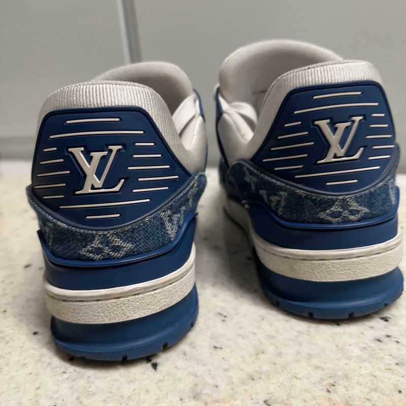 Louis Vuitton Louis Vuitton Denim Blue Fashion Sneakers -2508 Size US 9.5 / IT 39.5 - 3 Thumbnail