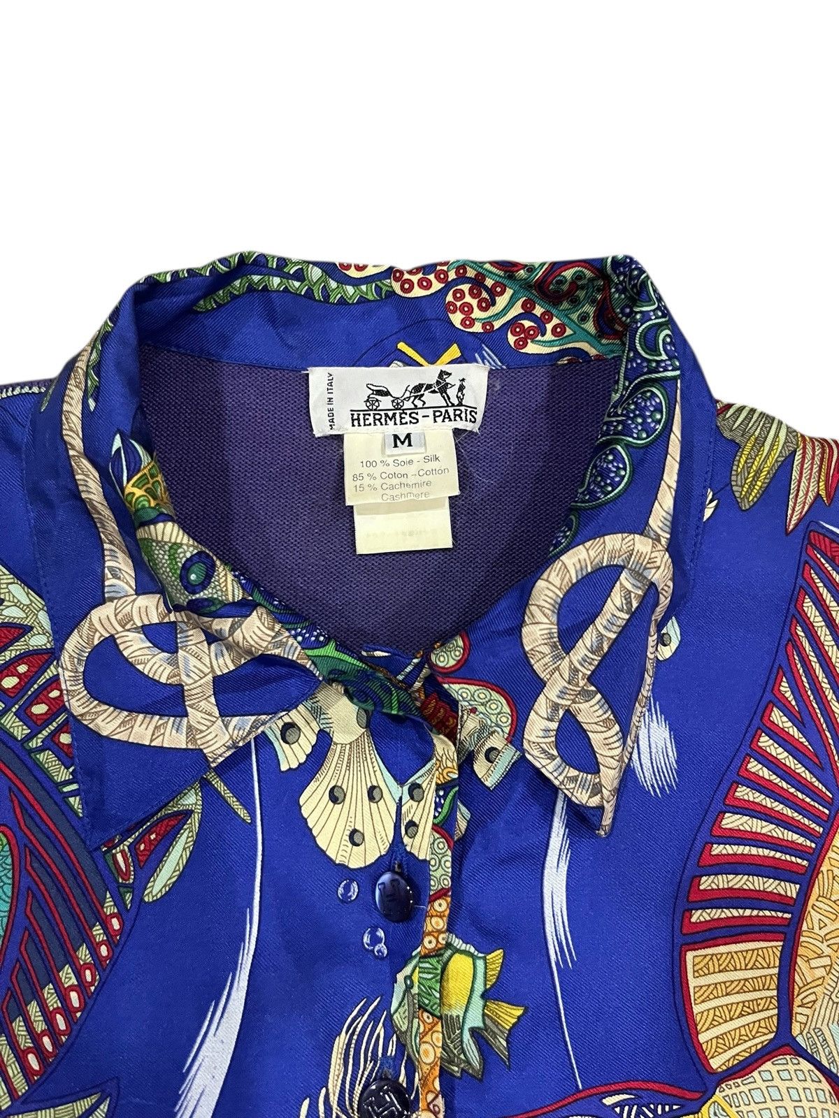 Hermes Hermès “Grands Fonds” Silk Knit Sweater/Polo – Margiela Era Size US M / EU 48-50 / 2 - 4 Thumbnail