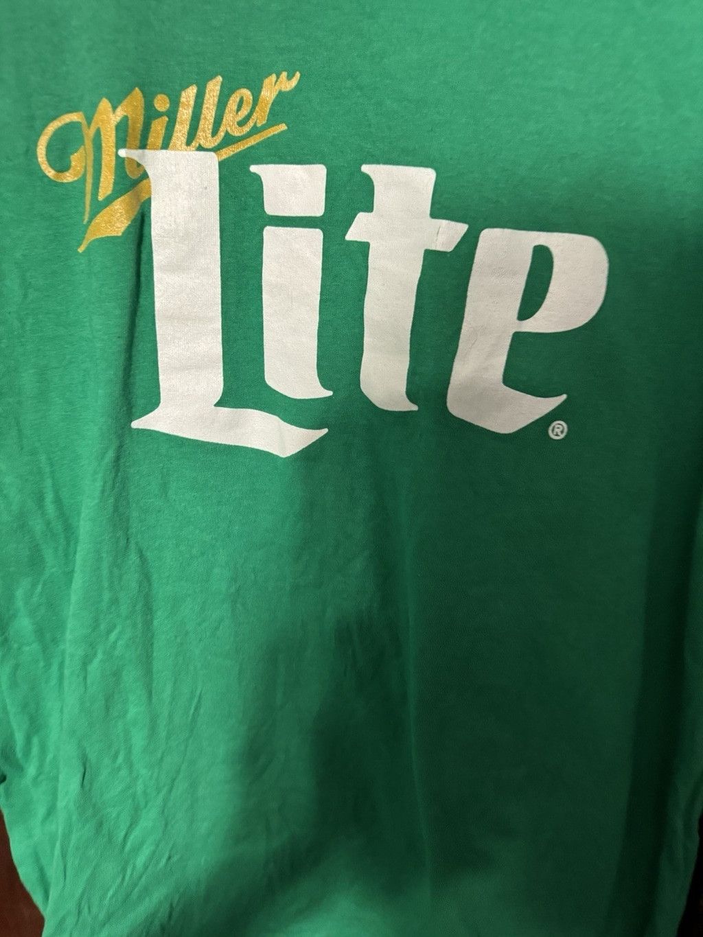The Unbranded Brand Miller Lite Beer Green Vintage Logo Tee Shirt Men Sz L Size US L / EU 52-54 / 3 - 6 Thumbnail