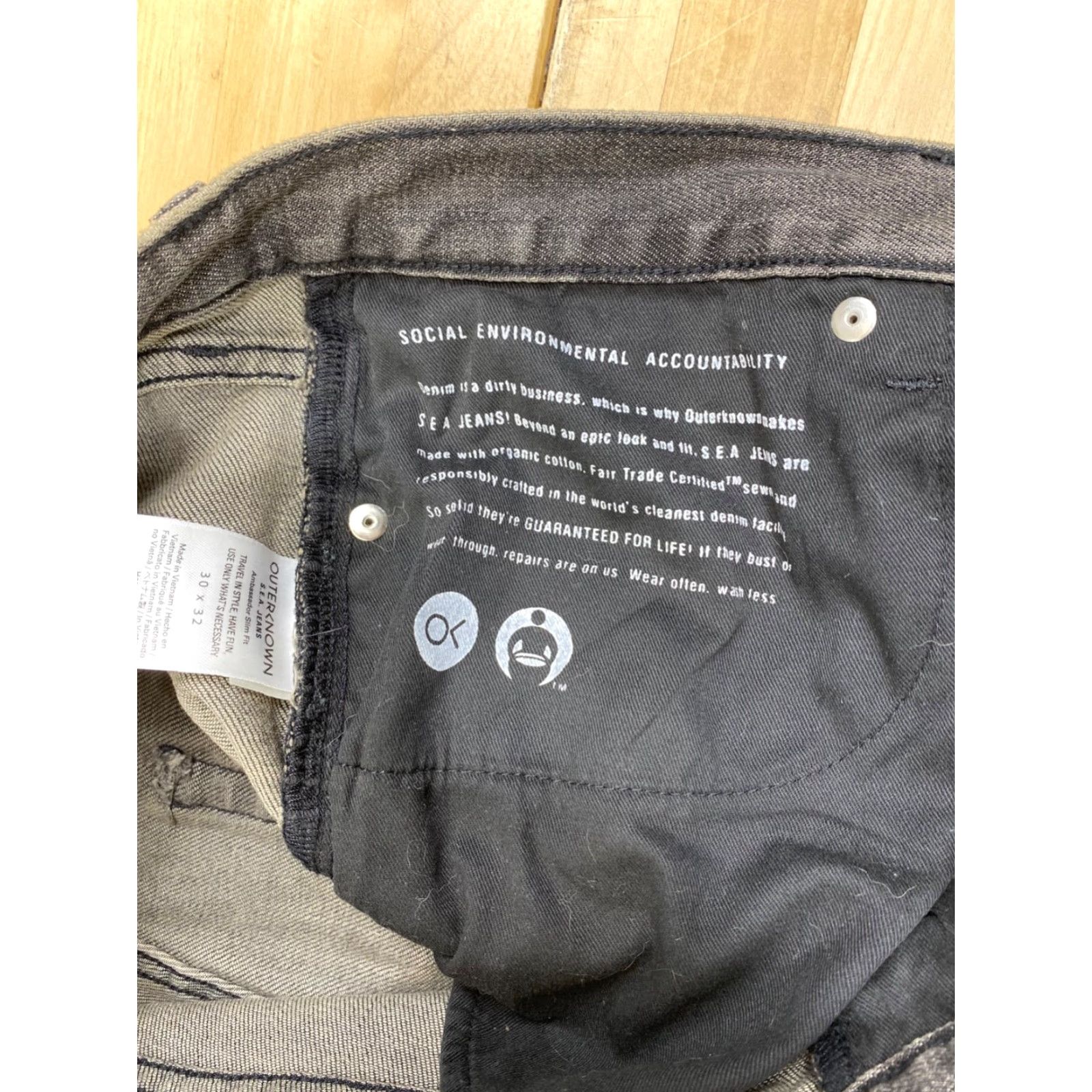 Outerknown Outerknown Slim Fit Jeans Mens 30x32 Black Casual Stretch Tapered 30 31 Inseam Size US 30 / EU 46 - 5 Thumbnail