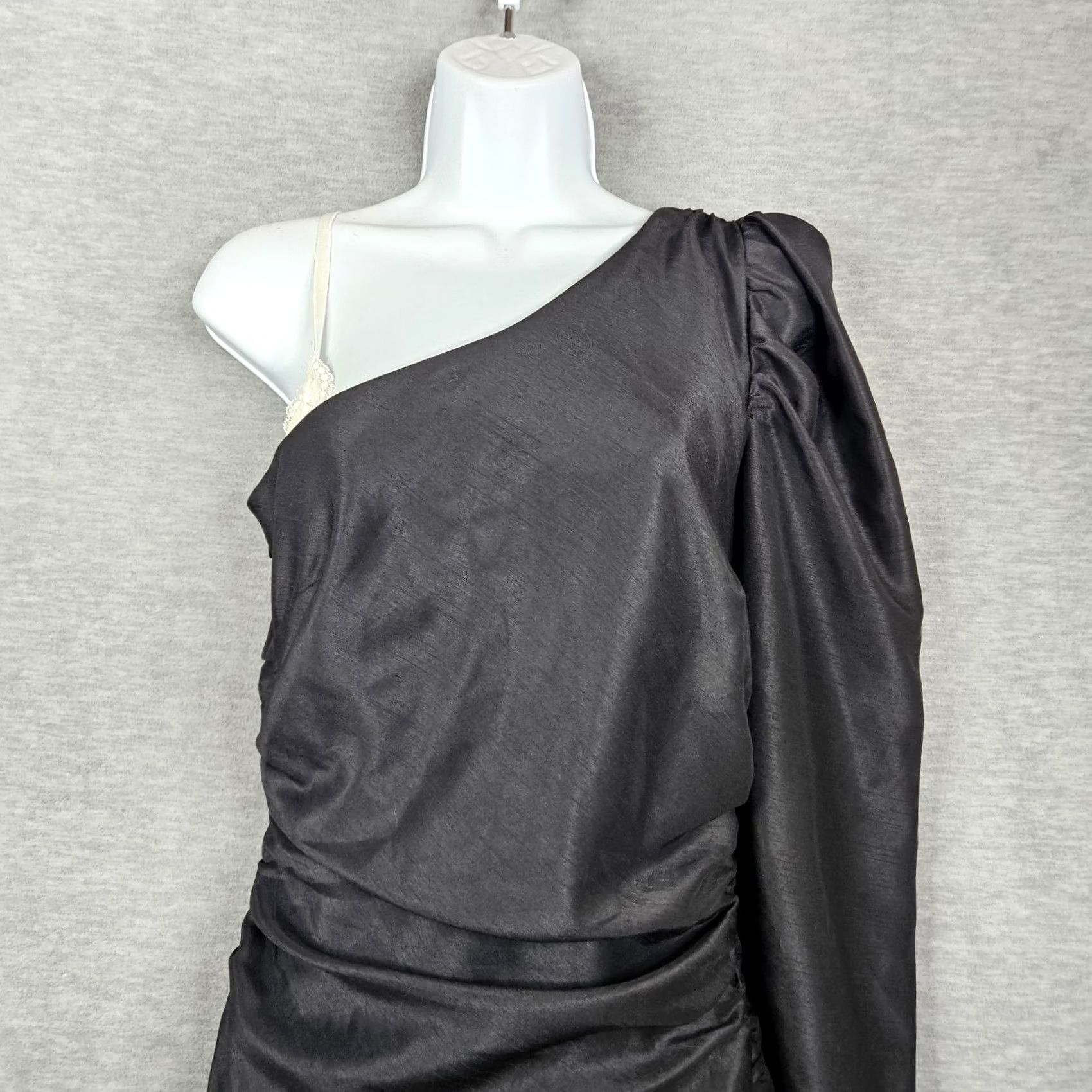 Vintage Aritzia Wilfred rHAPSODY Black One-Shoulder Ruched Dress Size 6 Size M / US 6-8 / IT 42-44 - 3 Thumbnail