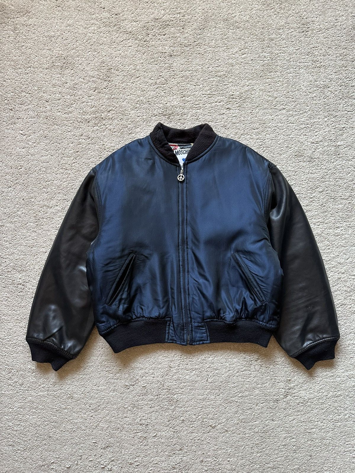 Jeremy Scott 1990s Moschino Leather Jacket Size US M / EU 48-50 / 2 - 5 Thumbnail