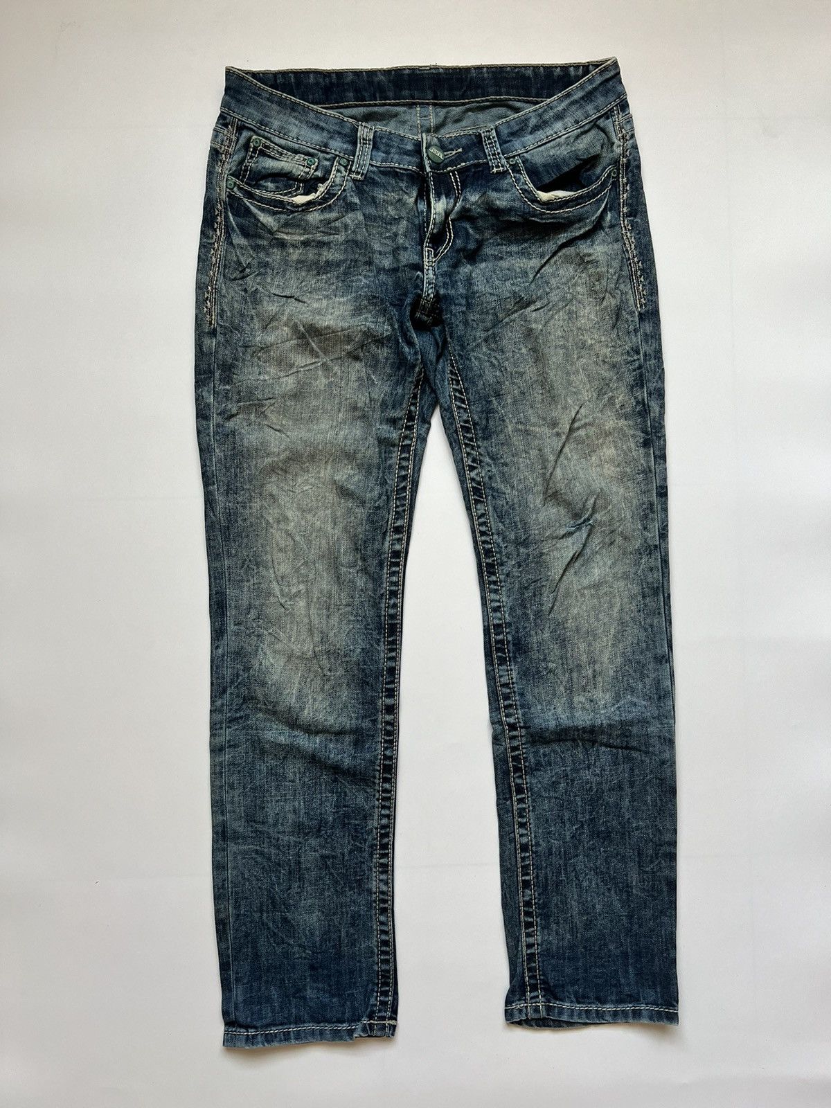 BKE Punk Gothic Japanese Blue Wash Denim