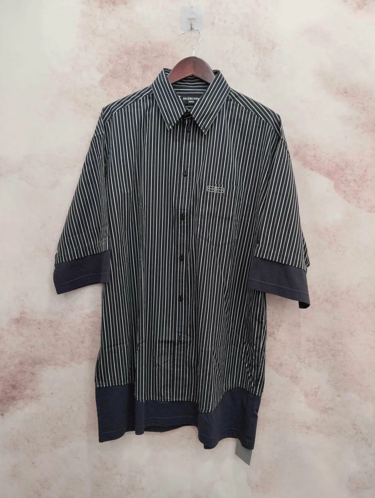 Balenciaga Balenciaga Striped Poplin 5-Sleeve Shirt 38 99 New Size US S / EU 44-46 / 1 - 1 Thumbnail