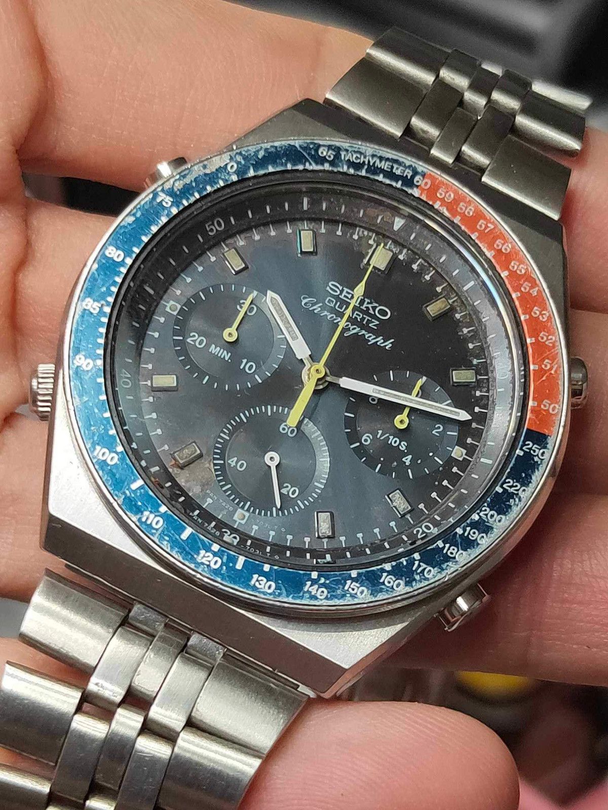 Seiko × Vintage Rare Vintage SEIKO 7A28-703A Pepsi Chronograph Men’s Watch Size ONE SIZE - 12 Thumbnail