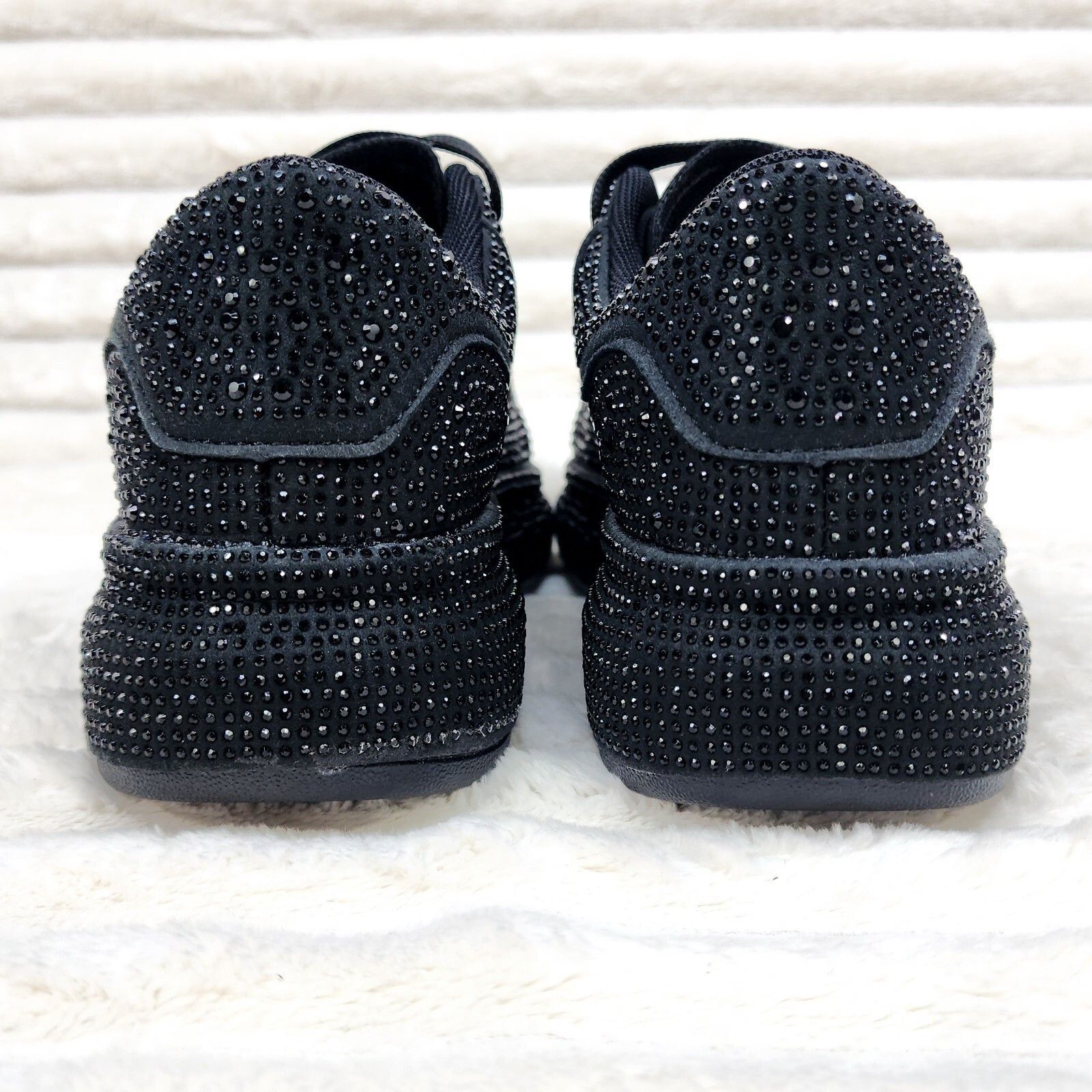 Other Dazzle Cush Black Rhinestone Platform Sneakers Tennis Shoes Size US 9 / IT 39 - 5 Thumbnail