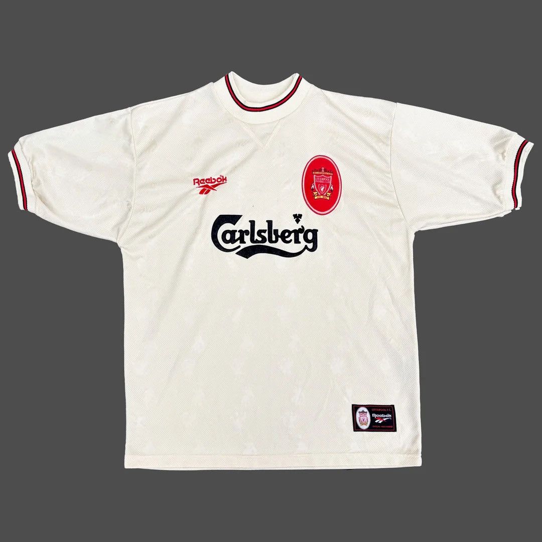 Reebok Liverpool FC 1996 1997 90s Vintage Reebok Away Rare Jersey Size US L / EU 52-54 / 3 - 1 Thumbnail