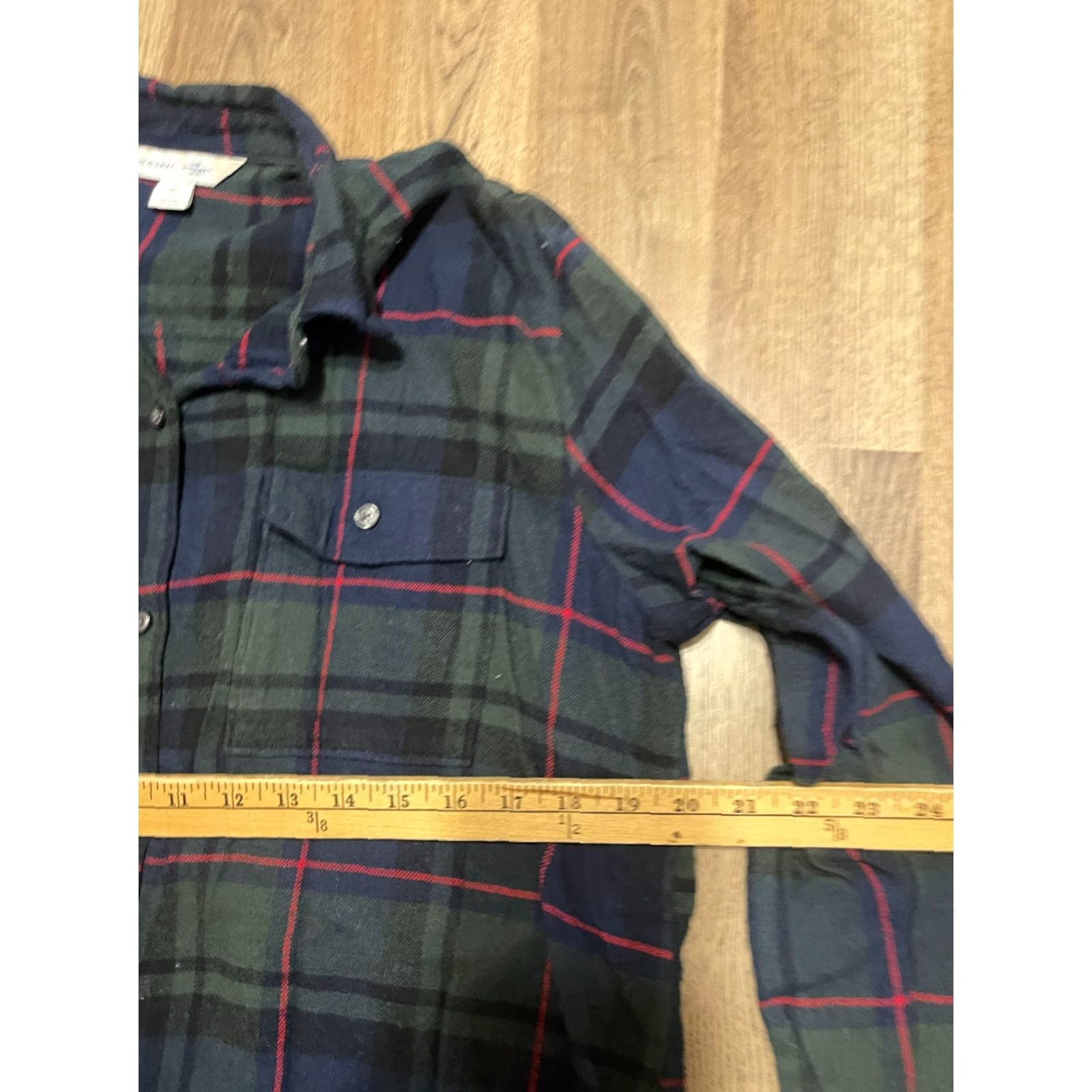 Old Navy Old Navy Shirt Womens Medium Tall Plaid Button-Up Green Blue Red Casual Modern Womens Size M / US 6-8 / IT 42-44 - 6 Thumbnail