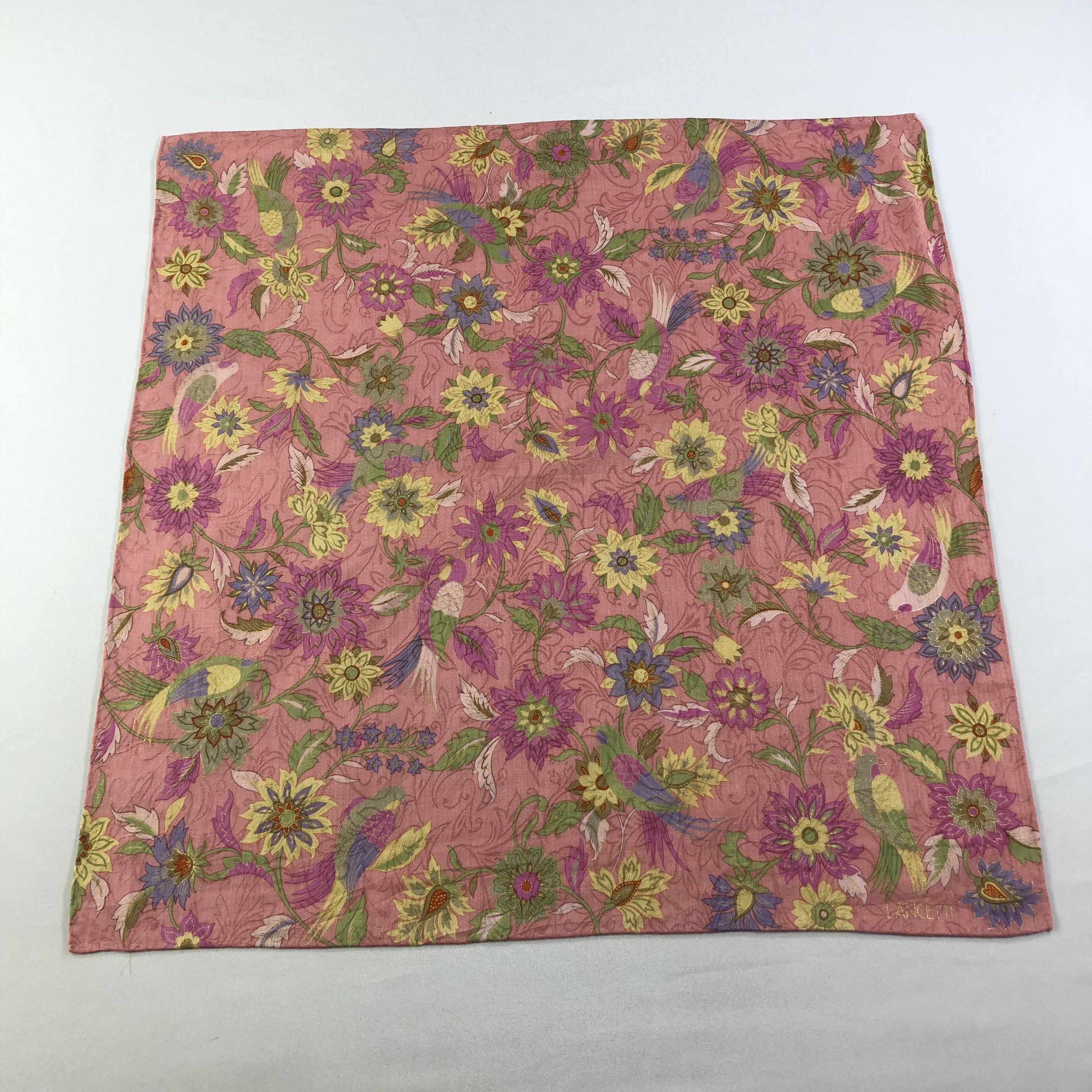 Lui di Lancetti × Vintage Lancetti Hand Rolled Handkerchief Neckerchief Bandana H1522 Size ONE SIZE - 1 Thumbnail
