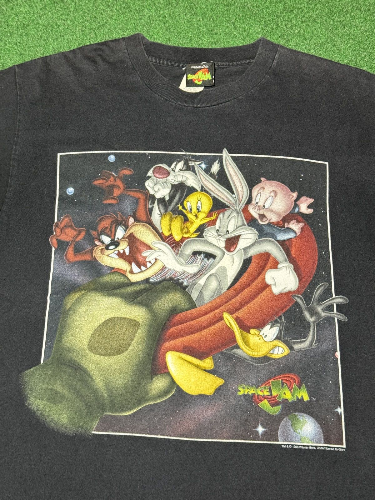 Giant 90s Space Jam Micheal Jordan Warner Bros Movie Promo Tee Size US L / EU 52-54 / 3 - 2 Thumbnail