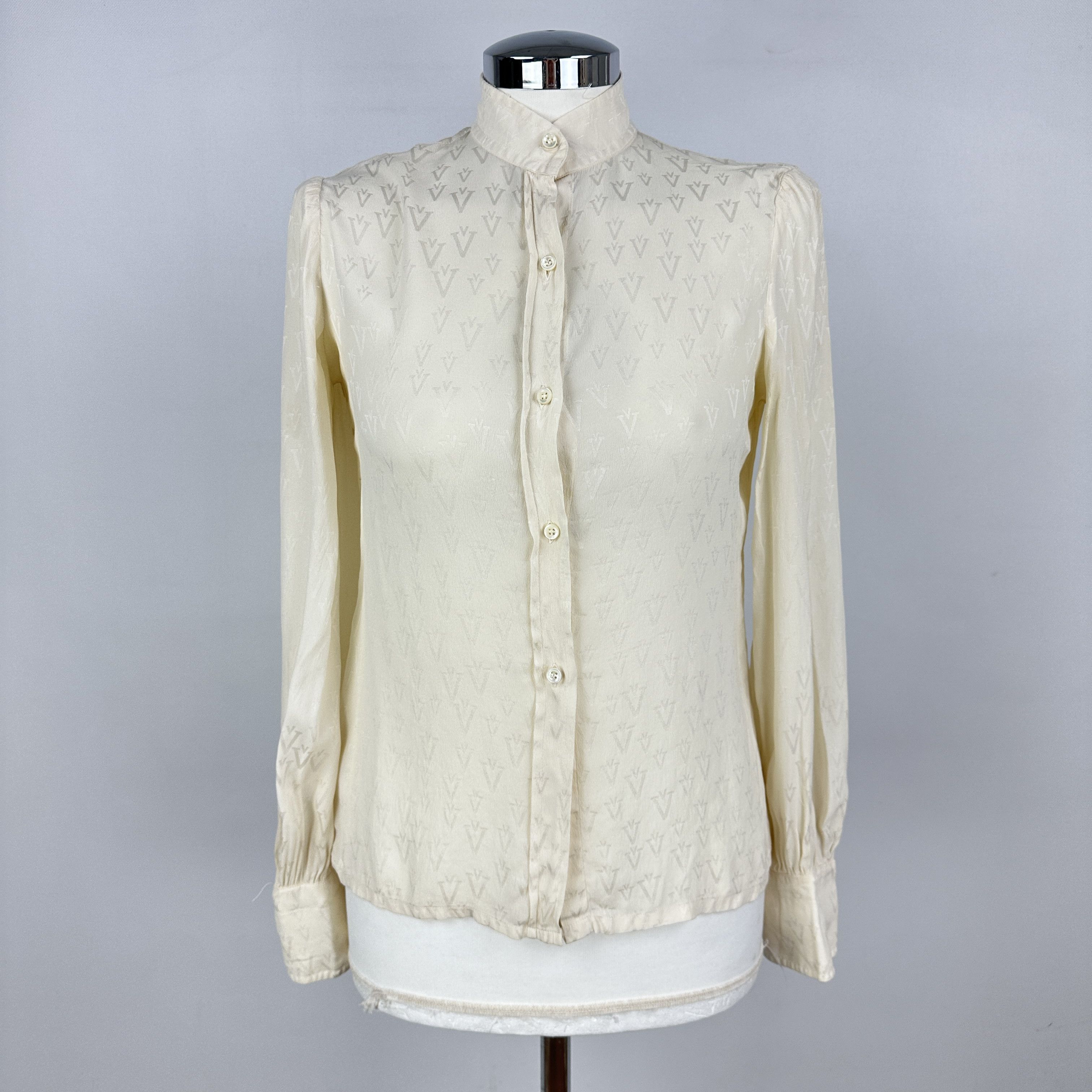 Valentino Camicia Valentino Boutique Seta Monogram – 10 UK Size M / US 6-8 / IT 42-44 - 1 Thumbnail
