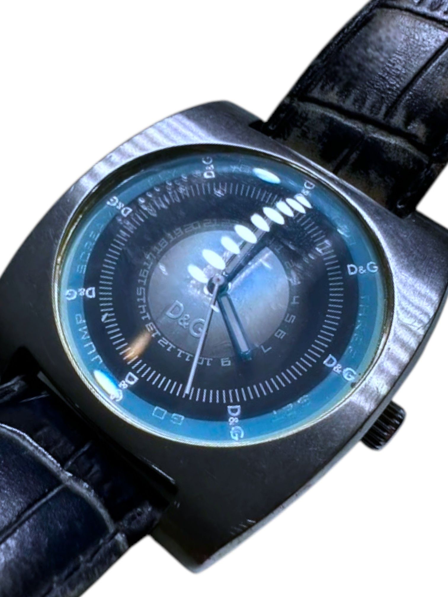 Dolce & Gabbana Dolce & Gabbana D&G Turquoise Dial Stainless Big Steel Watch Size ONE SIZE - 2 Thumbnail