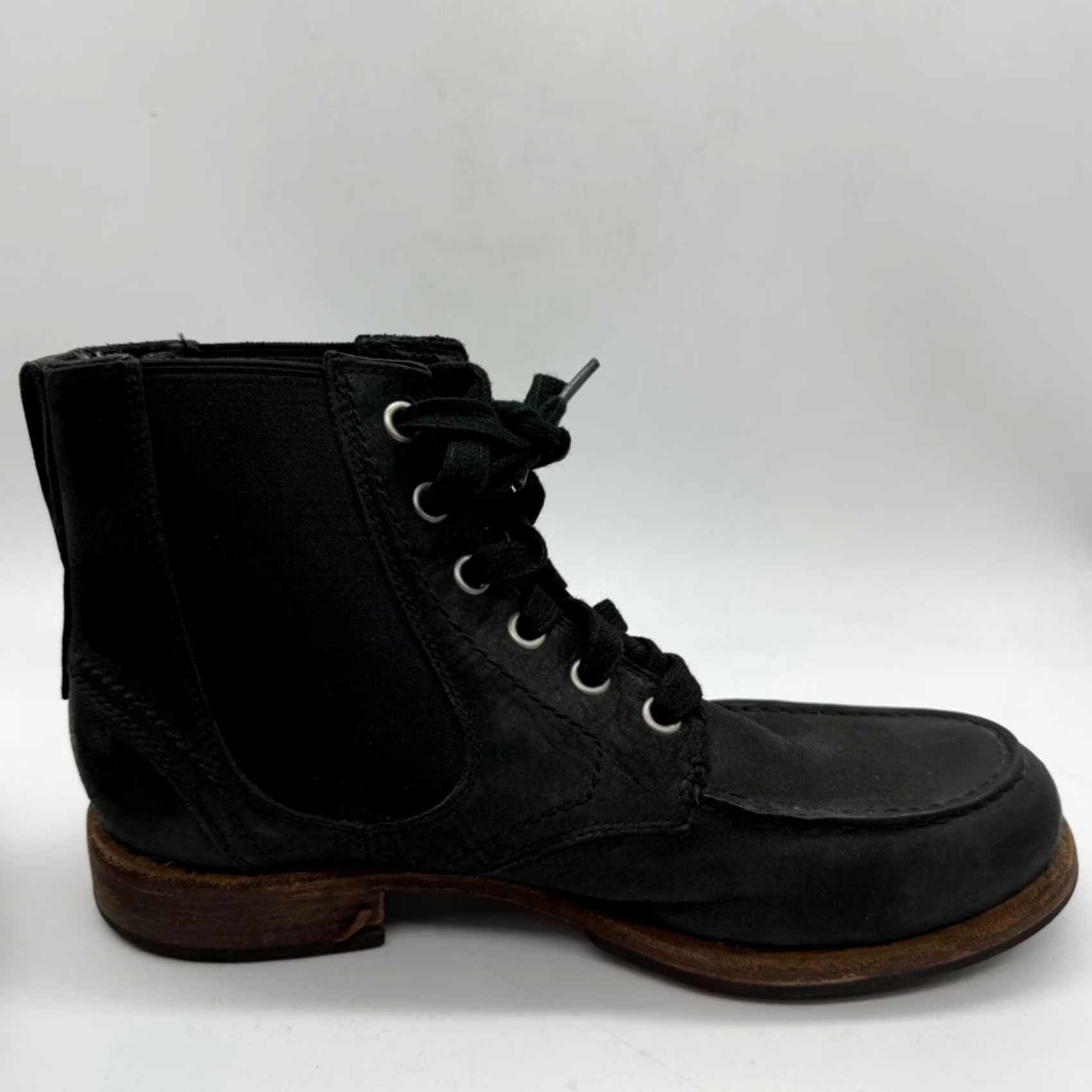 Ugg Ugg Mens Jarrett Faded Black Lace Up Leather Ankle Boots Size 10 Block Heel Size US 10 / EU 43 - 7 Thumbnail