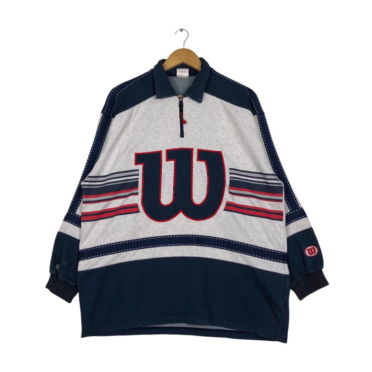 Japanese Brand × Vintage × Wilson Vintage Wilson Sweatshirt Big Logo Spell Out Streetwear Size US M / EU 48-50 / 2 - 1 Thumbnail