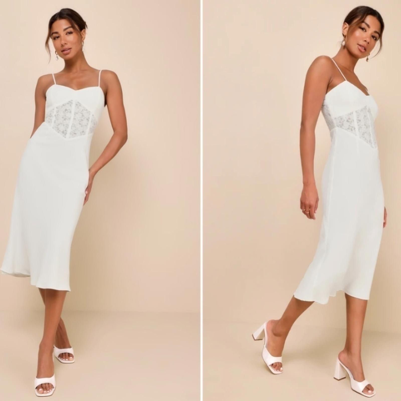 Lulus LULU's Wedding Engagement Bachelorette Bridal Sexy Midi Size XS / US 0-2 / IT 36-38 - 3 Thumbnail