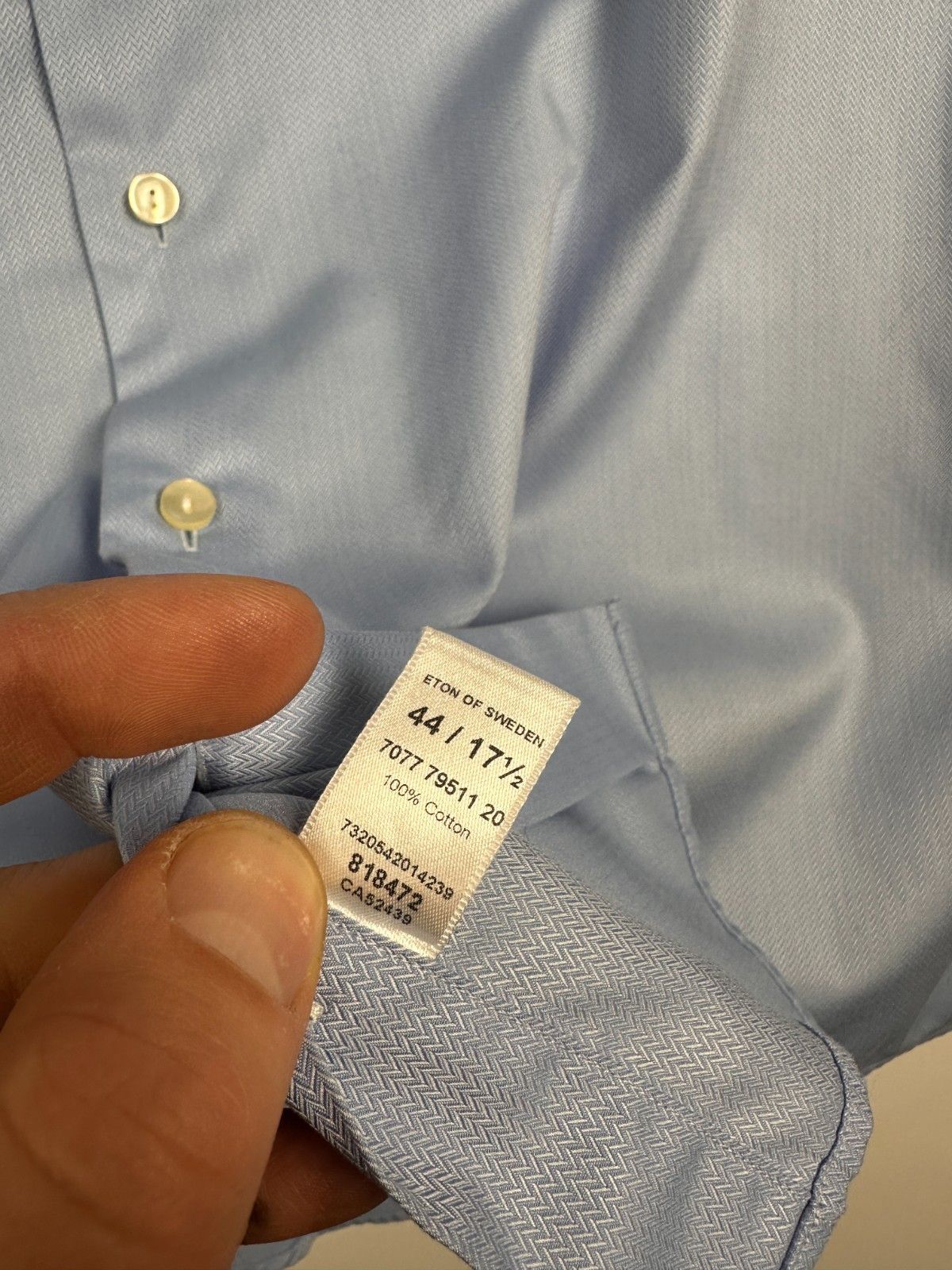 Eton ETON Mens Shirt Slim Fit Long Sleeve Button Down Size 44 Size US M / EU 48-50 / 2 - 5 Thumbnail