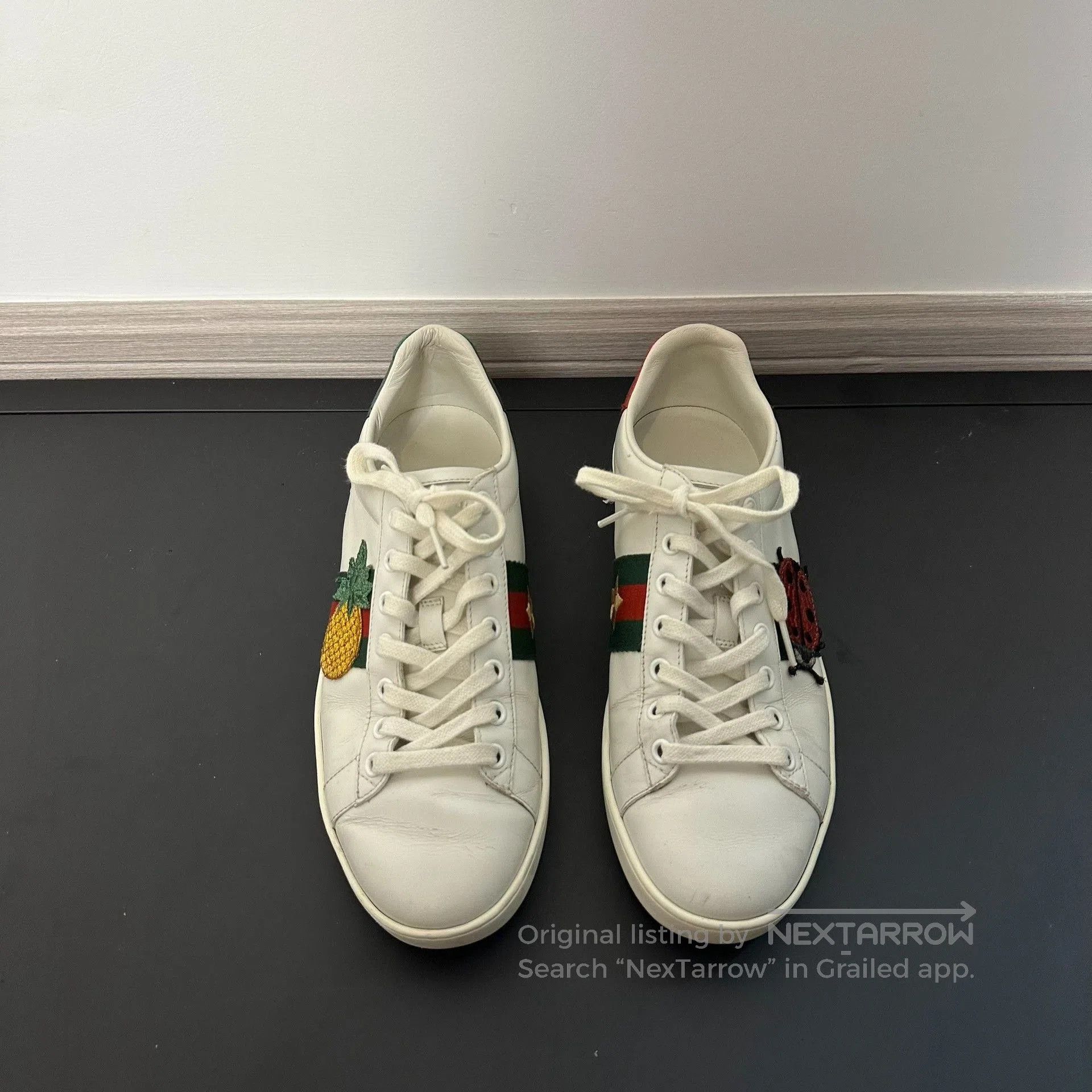 Gucci gucci pineapple embroidery white sneakers size 37.5. Size US 7.5 / IT 37.5 - 2 Thumbnail