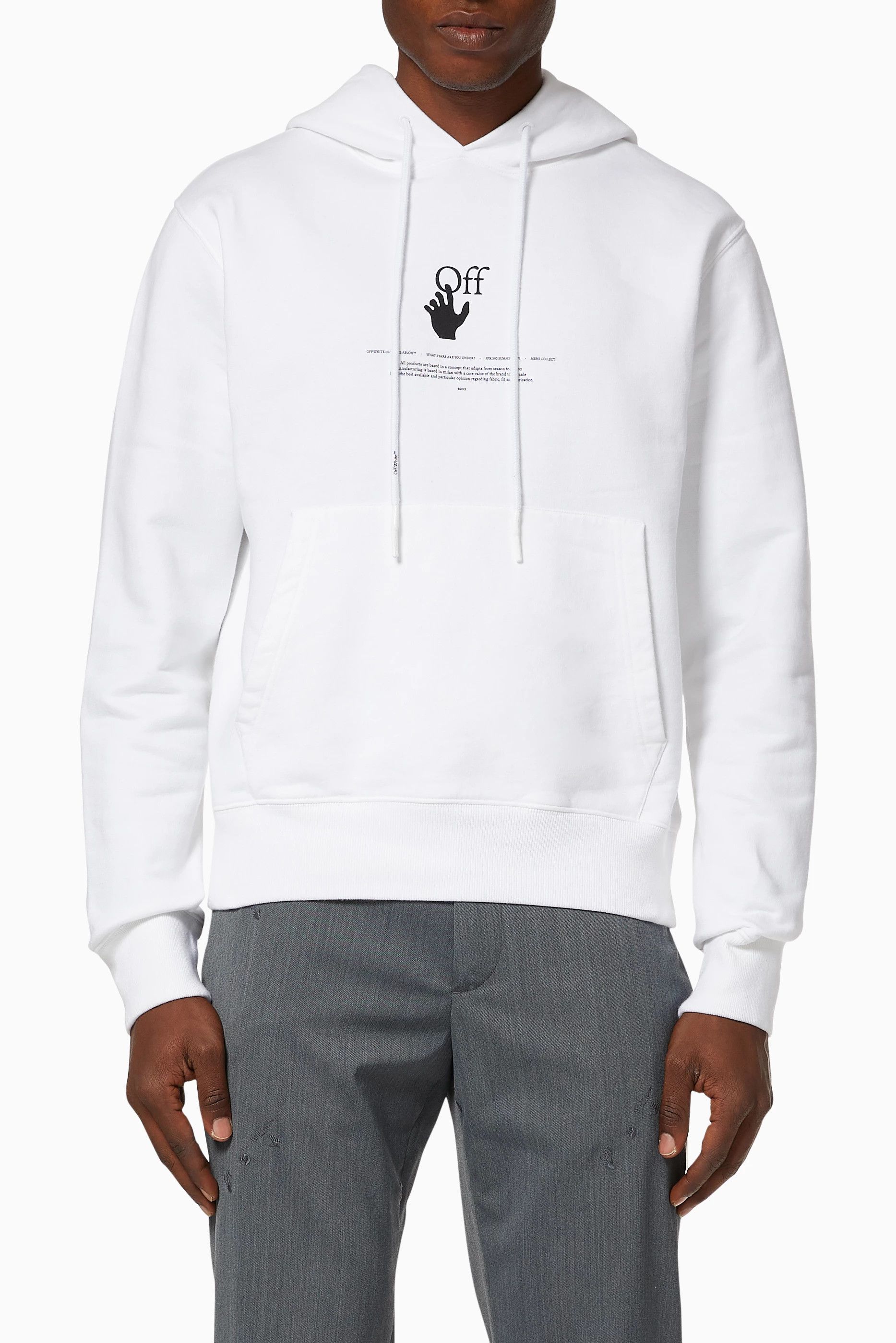 Off-White White Graff Logo Hoodie Size US M / EU 48-50 / 2 - 5 Thumbnail