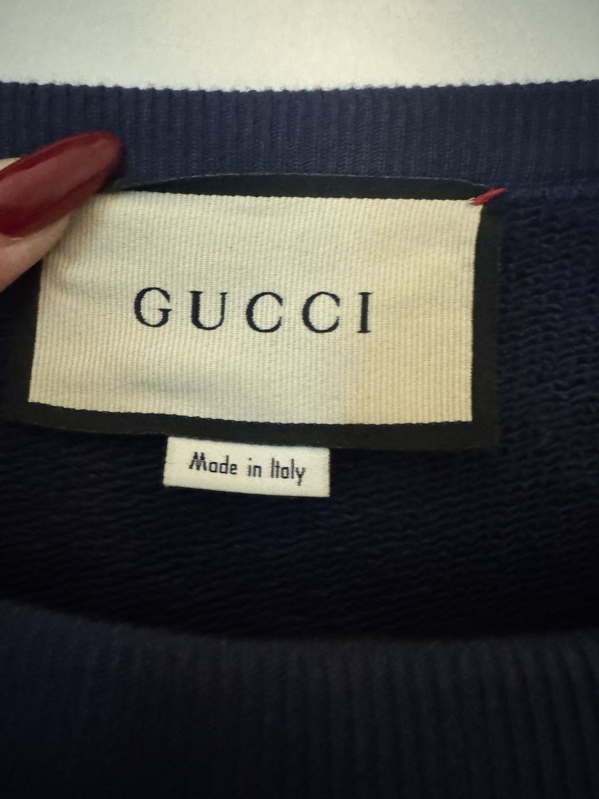 Gucci Gucci GG Star Embroidered Sweatshirt – Navy – Size L (Rare) Size US L / EU 52-54 / 3 - 7 Thumbnail