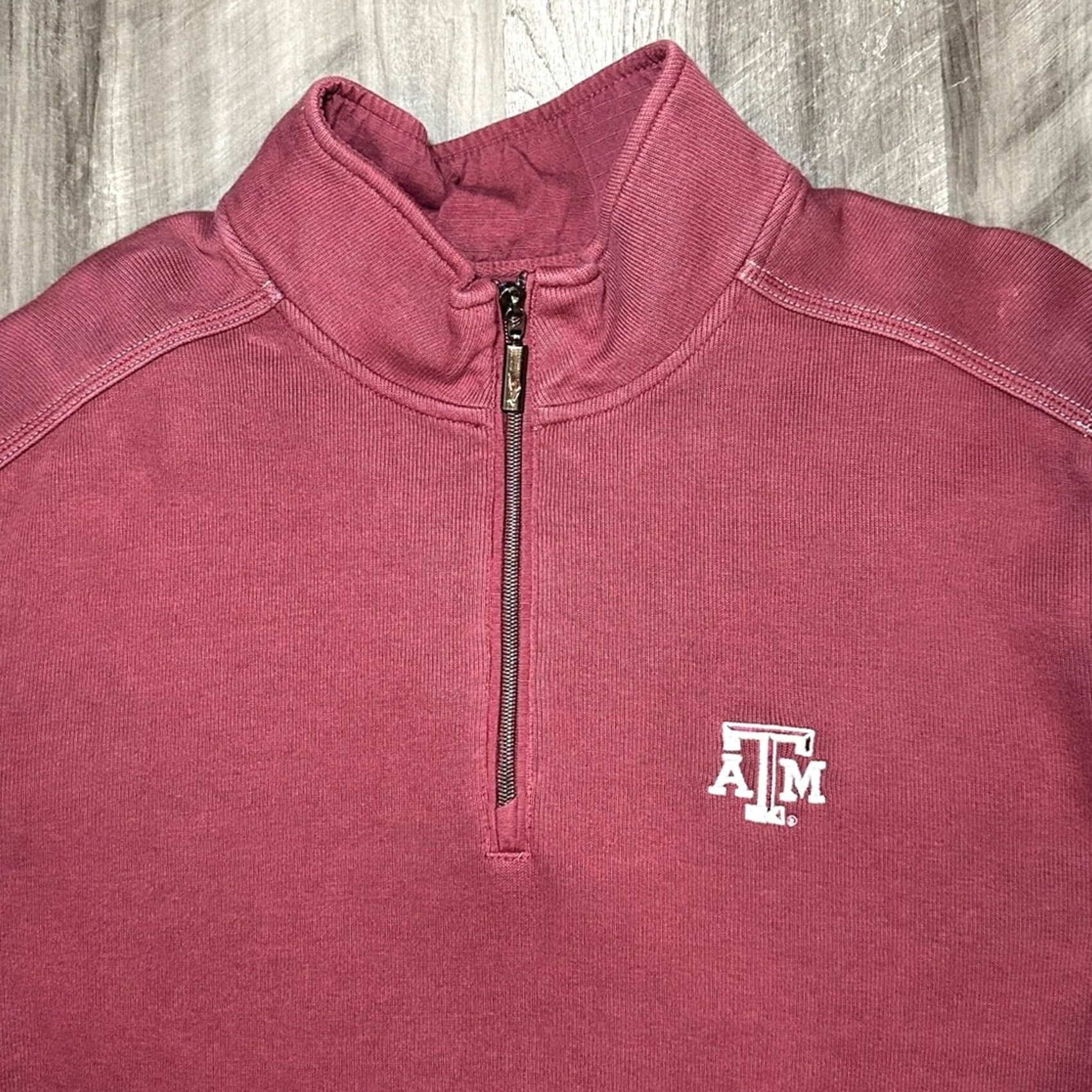Tommy Bahama VINTAGE Texas A&M Aggies Tommy Bahama Maroon Quarter Zip Pullover XL Sweatshirt Men Red Size US XL / EU 56 / 4 - 5 Thumbnail