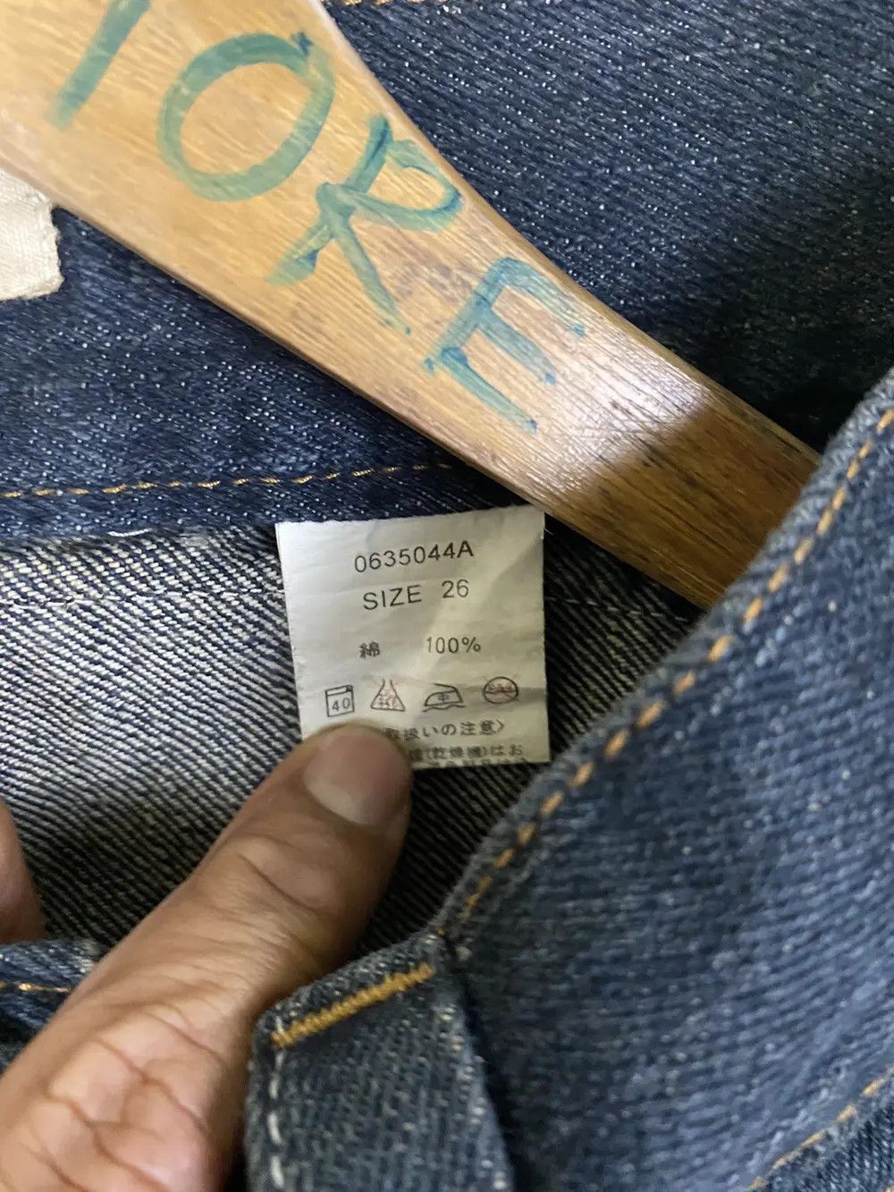 Japanese Brand × Vintage Vintage Double Waist Denim Blue Moon Blue Size US 30 / EU 46 - 12 Thumbnail