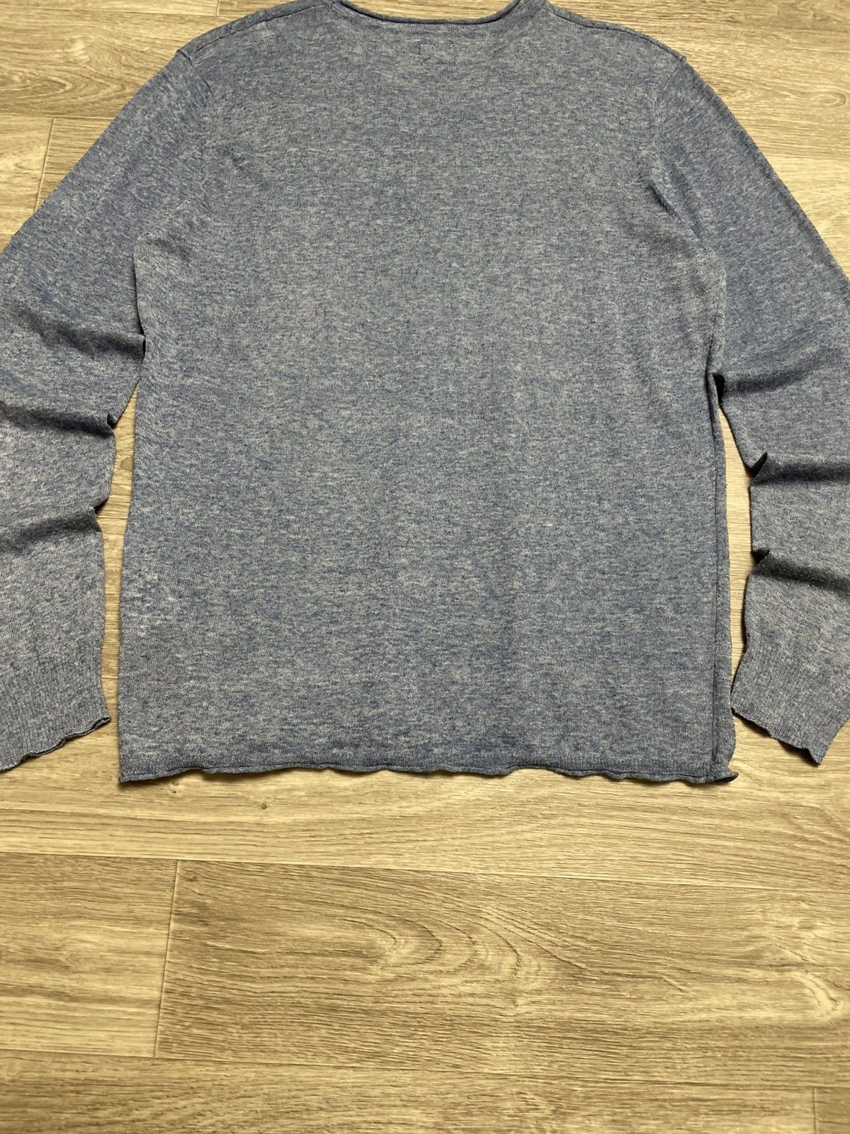 C.P. Company C.P. Company Linen Blend Long Sleeve Sweater Blue Size US L / EU 52-54 / 3 - 18 Thumbnail