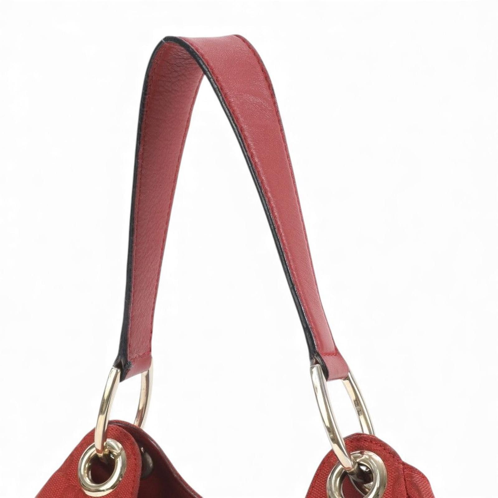 Gucci Gucci - Red Monogram Canvas Shoulder Bag Size ONE SIZE - 9 Thumbnail