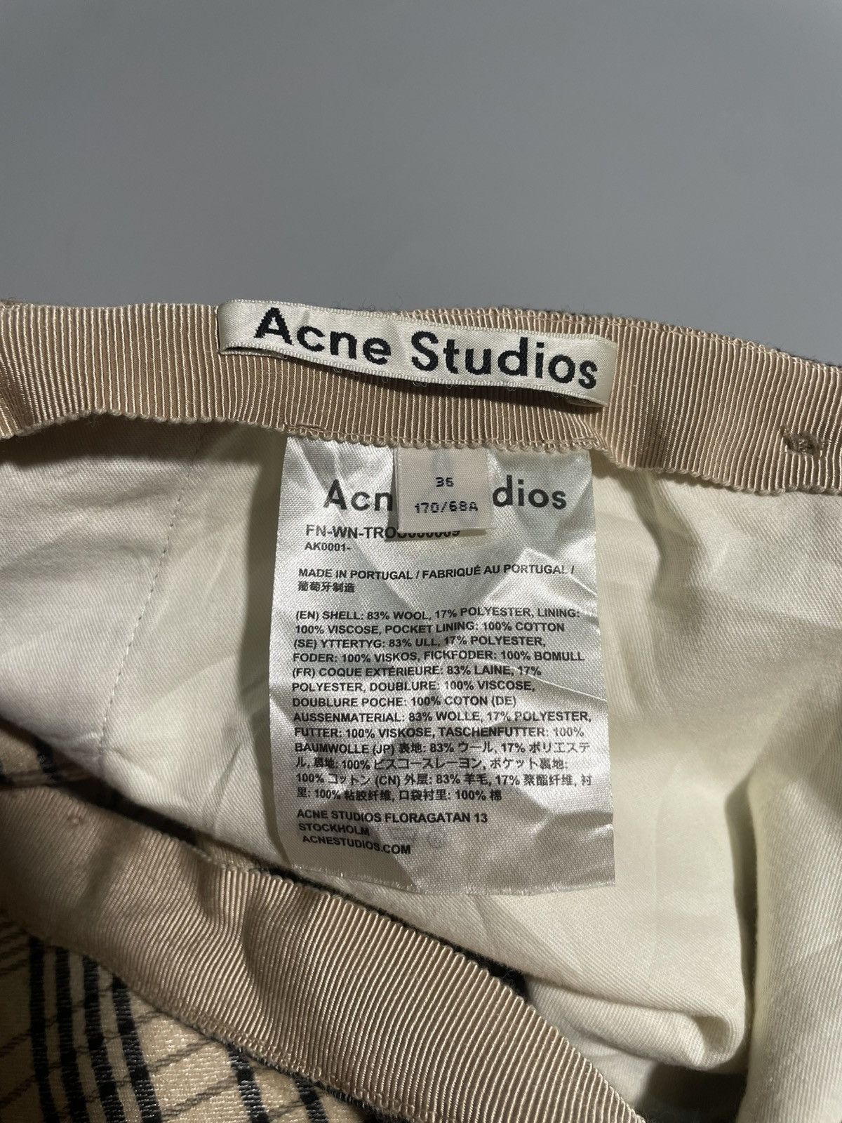 Acne Studios Acne Studios Plaid Wool Trousers Size 25" / US 0 / IT 36 - 7 Thumbnail