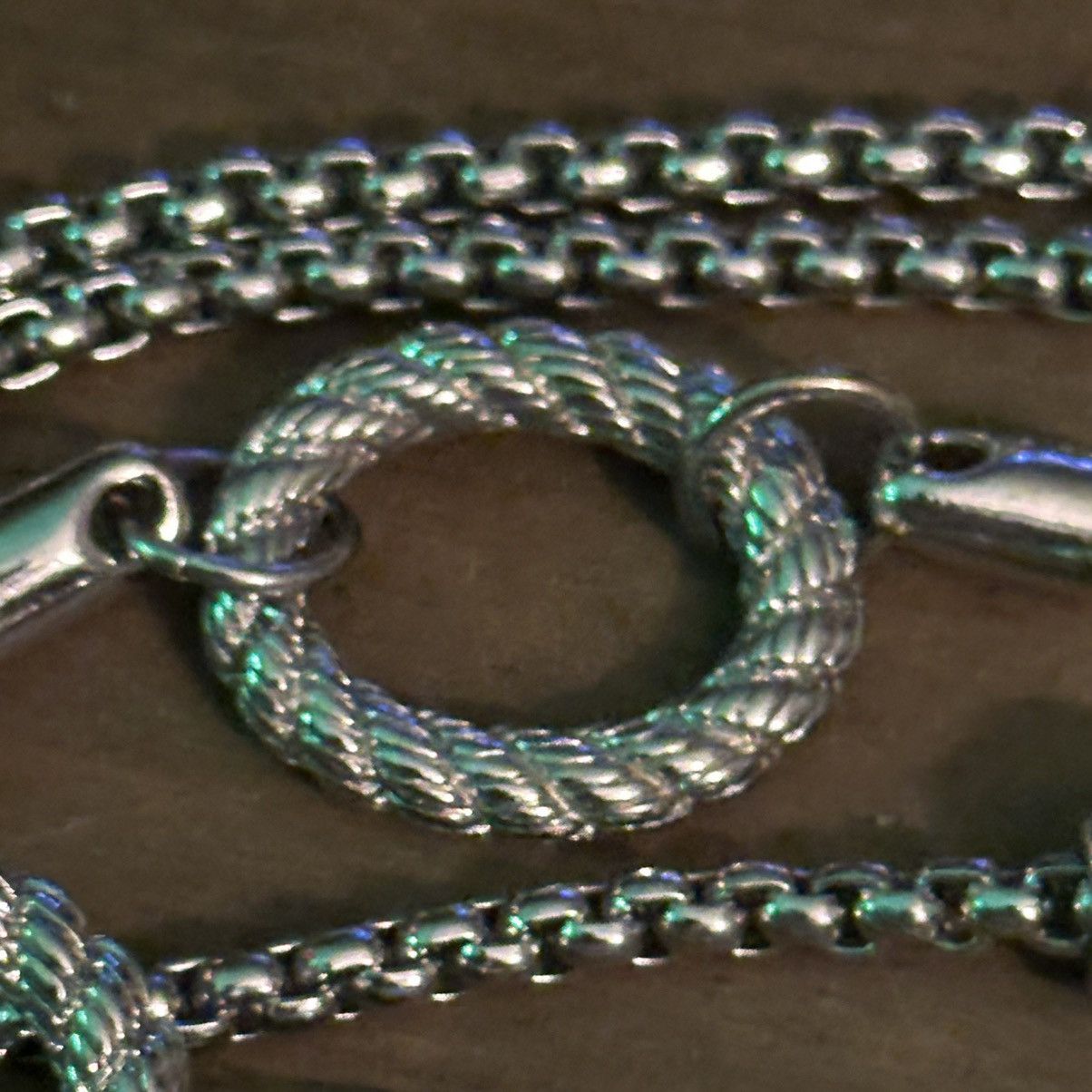 Other Long silver tone stationed circle links necklace Size ONE SIZE - 3 Thumbnail