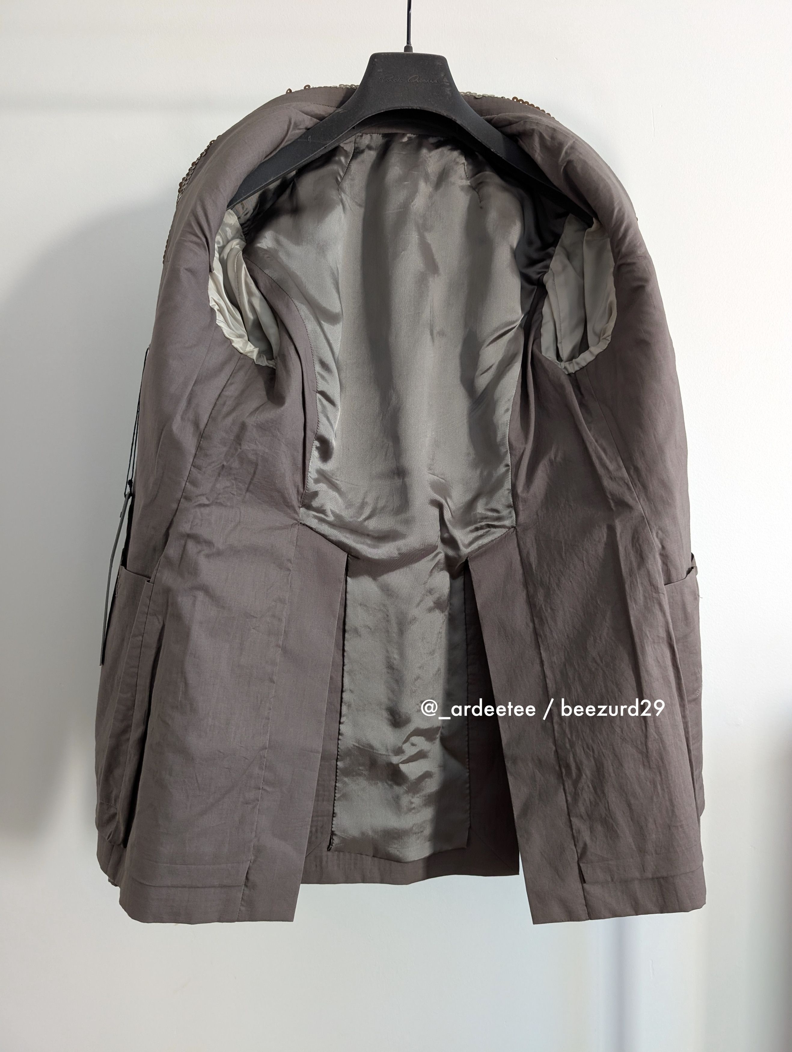 Rick Owens 💥$4K SAMPLE SEQUIN FOGPOCKET NEUE ALICE BLAZER JACKET Size S / US 4 / IT 40 - 13 Thumbnail