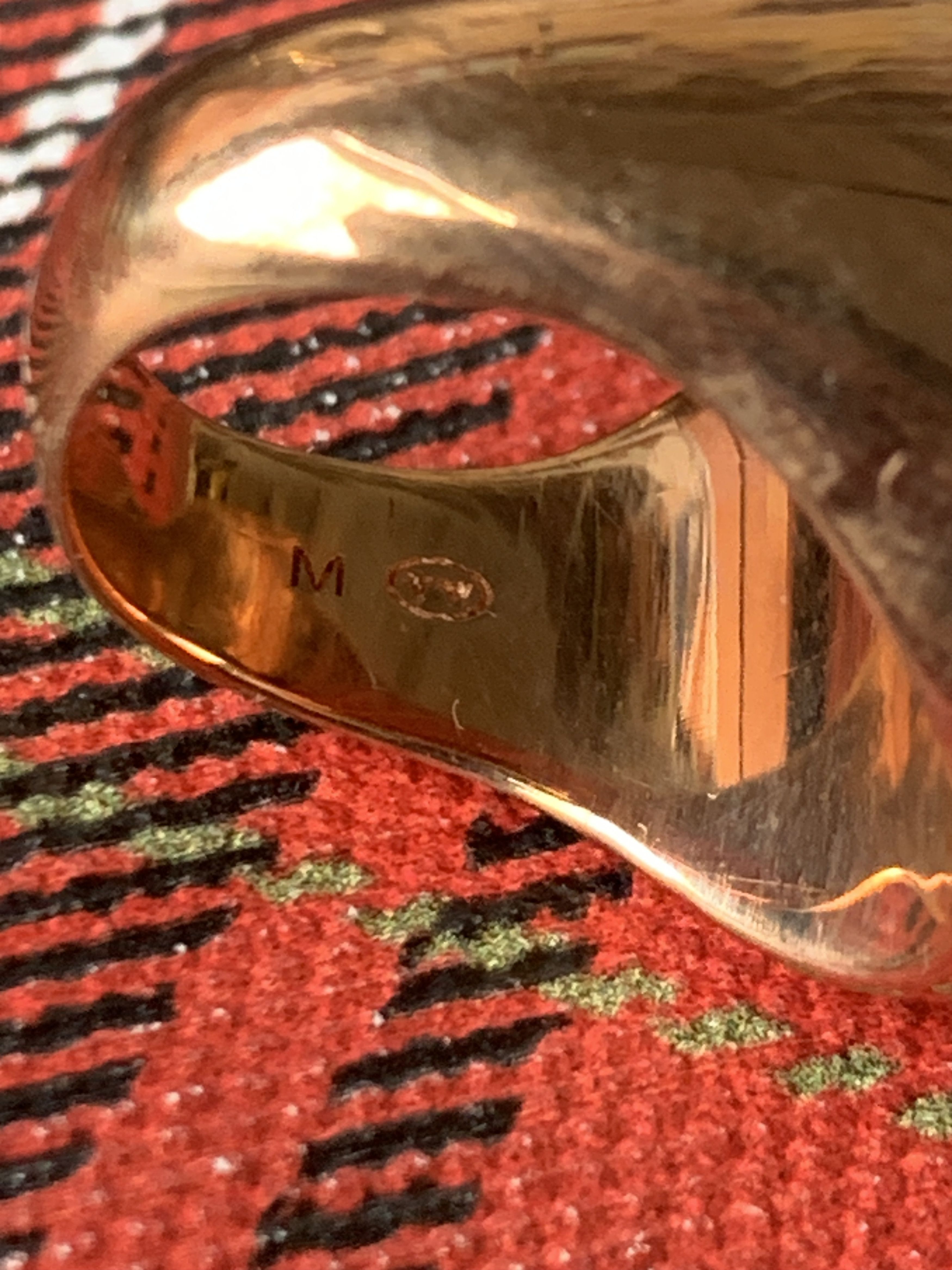 Vivienne Westwood Huge Brand New Marble Signet Ring w/ Engraving and Gold Size ONE SIZE - 5 Thumbnail