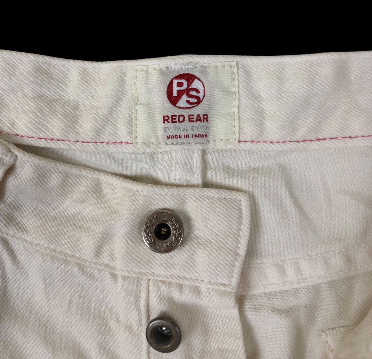 Japanese Brand × Paul Smith × Paul Smith Red Ear Paul Smith Red Ear White Button Denim Jeans Size US 33 - 11 Thumbnail