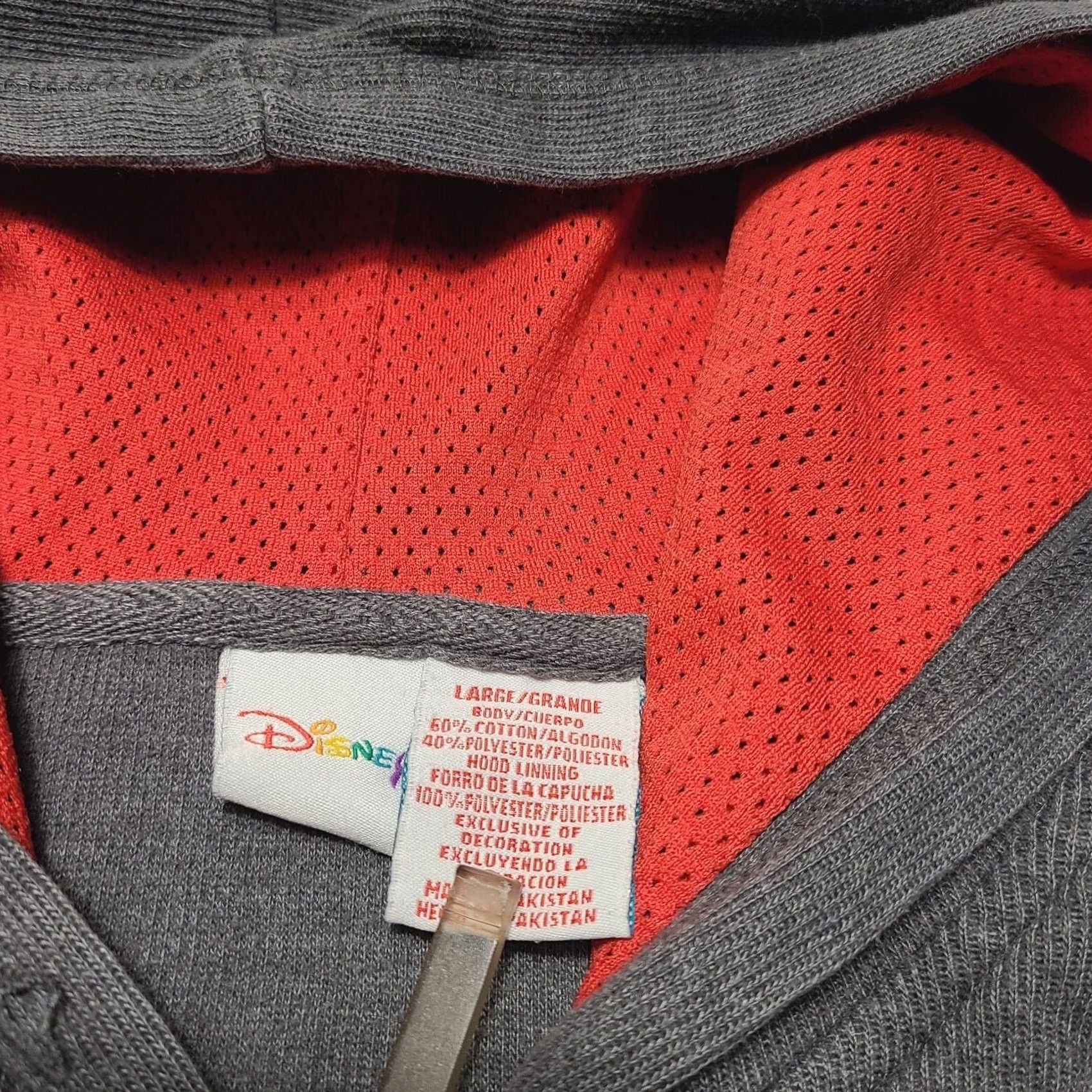 Disney Disney Winnie the Pooh Full Zip Hoodie Sweatshirt Large Gray Embroidered Women's Size L / US 10 / IT 46 - 3 Thumbnail