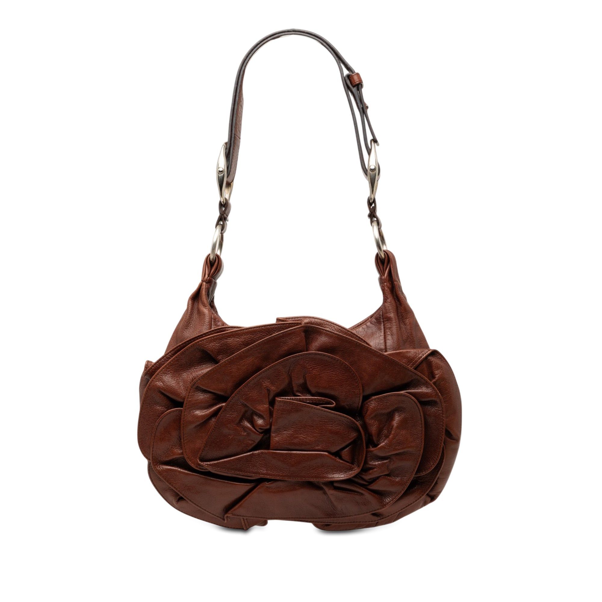 Saint Laurent Paris Leather Nadja Rose Petal Shoulder Bag Size ONE SIZE - 1 Thumbnail