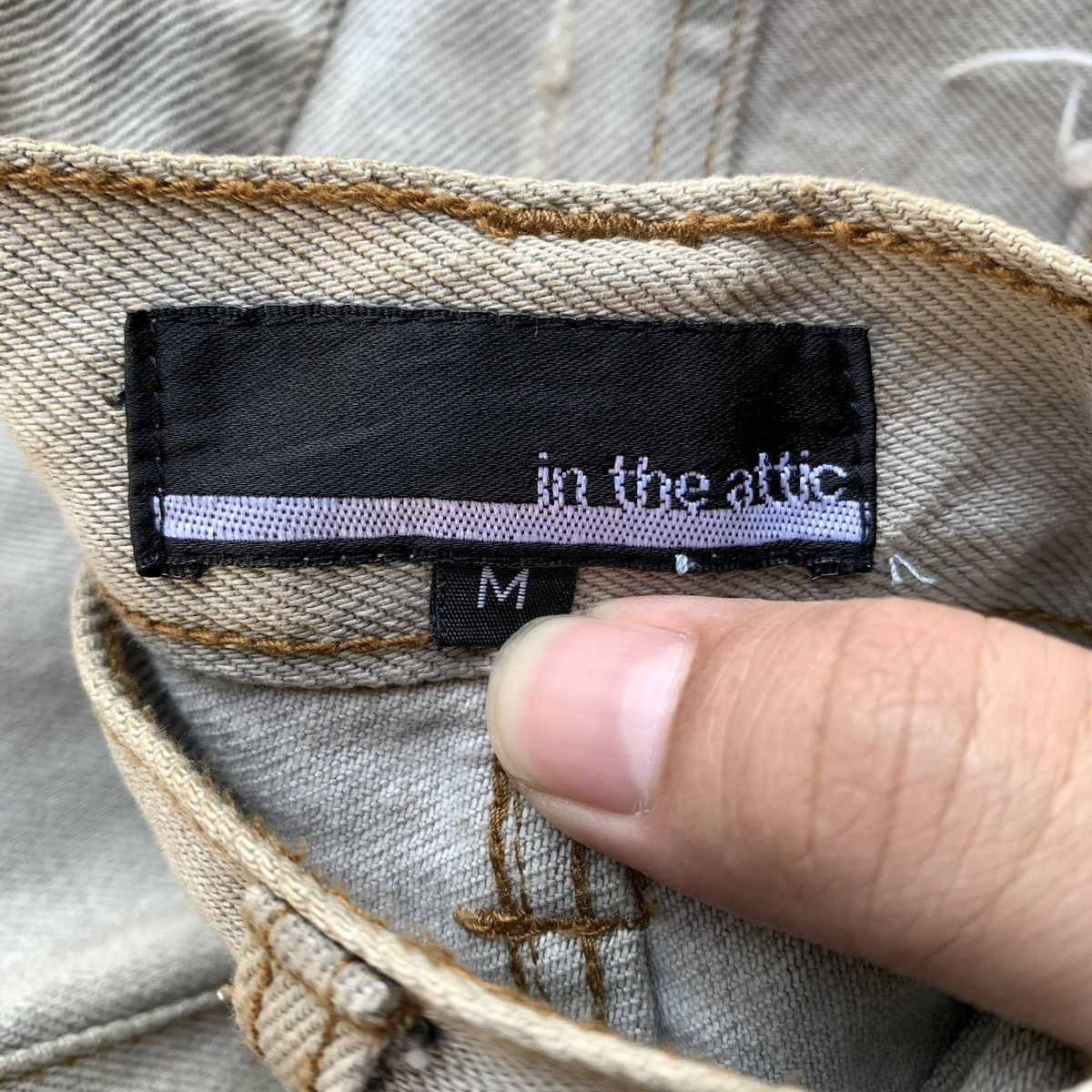 Japanese Brand Rare Japanese Brand In The Attic Leather Patch Mudwash Jeans Size US 30 / EU 46 - 10 Thumbnail