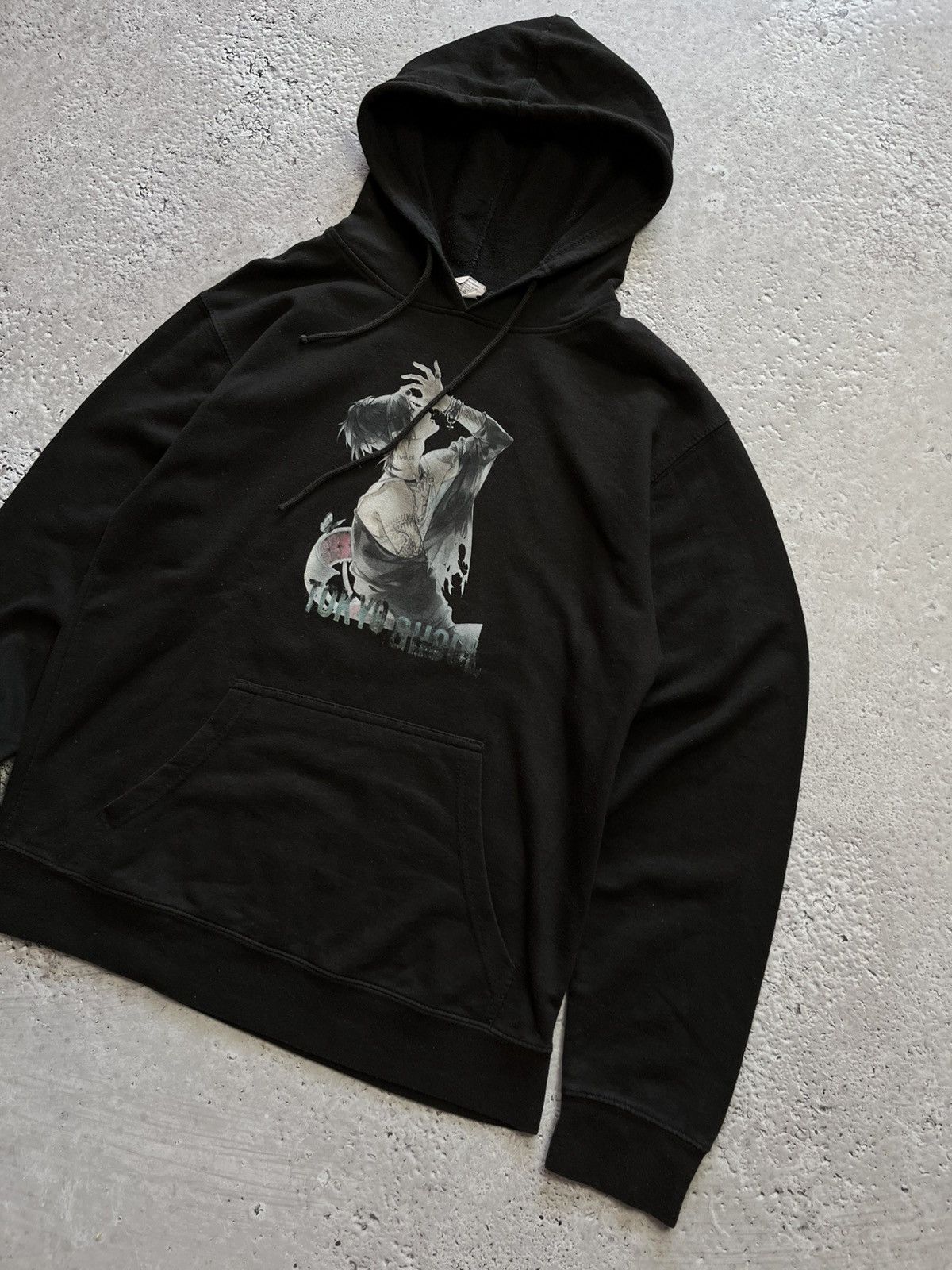 Vintage Tokyo Ghoul anime hoodie black fleece pullover sweatshirt L Size US L / EU 52-54 / 3 - 2 Thumbnail