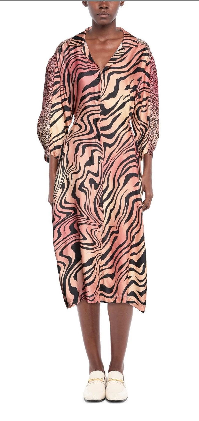 Sandro Sandro Silk Midi Dress Size XS / US 0-2 / IT 36-38 - 12 Thumbnail