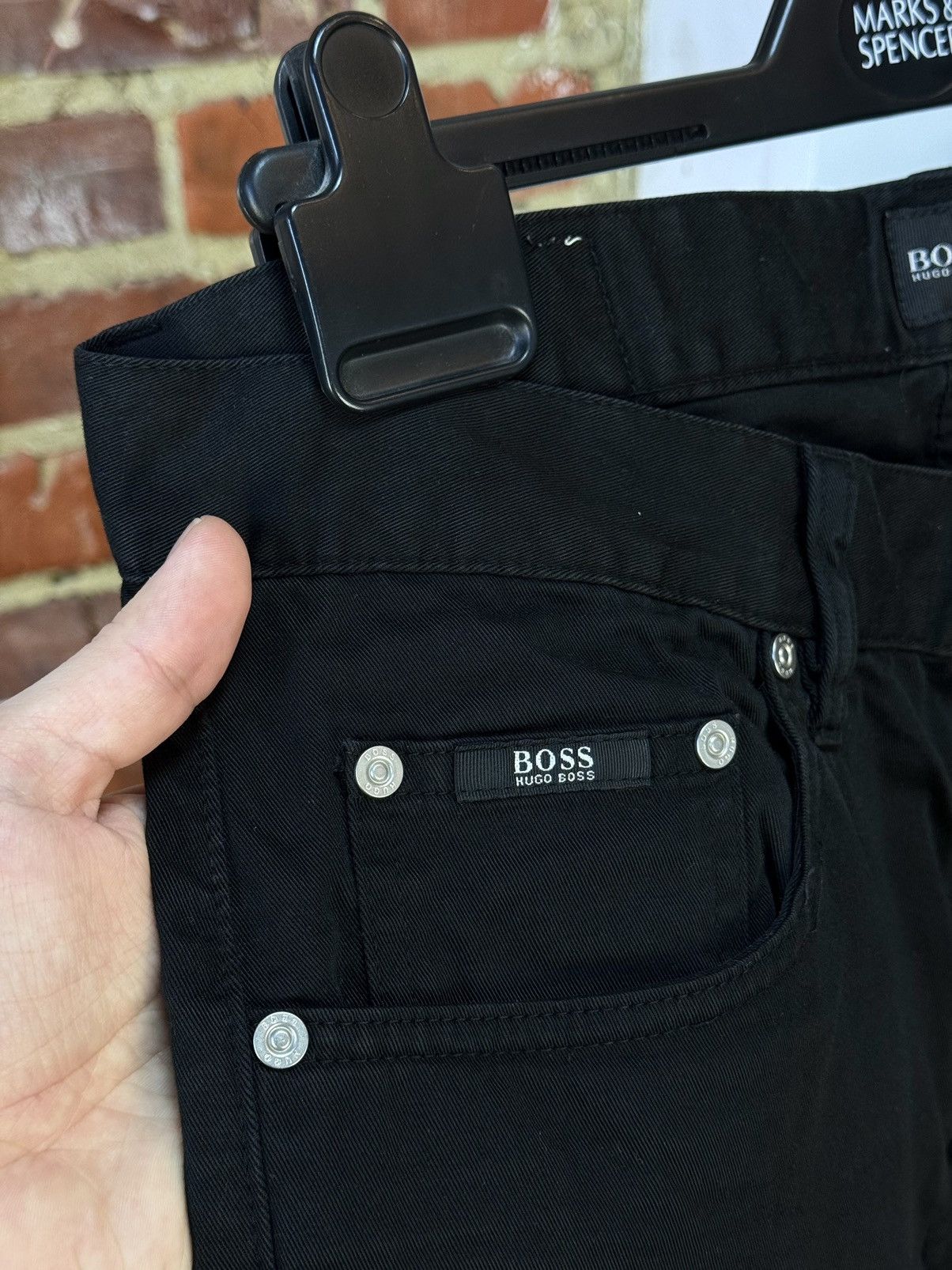Hugo Boss × Vintage HUGO BOSS Arkansas 1 Vintage Black Jeans Pants Size US 32 / EU 48 - 8 Thumbnail
