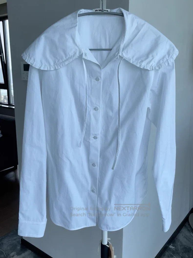 Jil Sander Jil Sander size 34 Long Sleeve Drawstring Neck Shirt Size S / US 4 / IT 40 - 1 Thumbnail