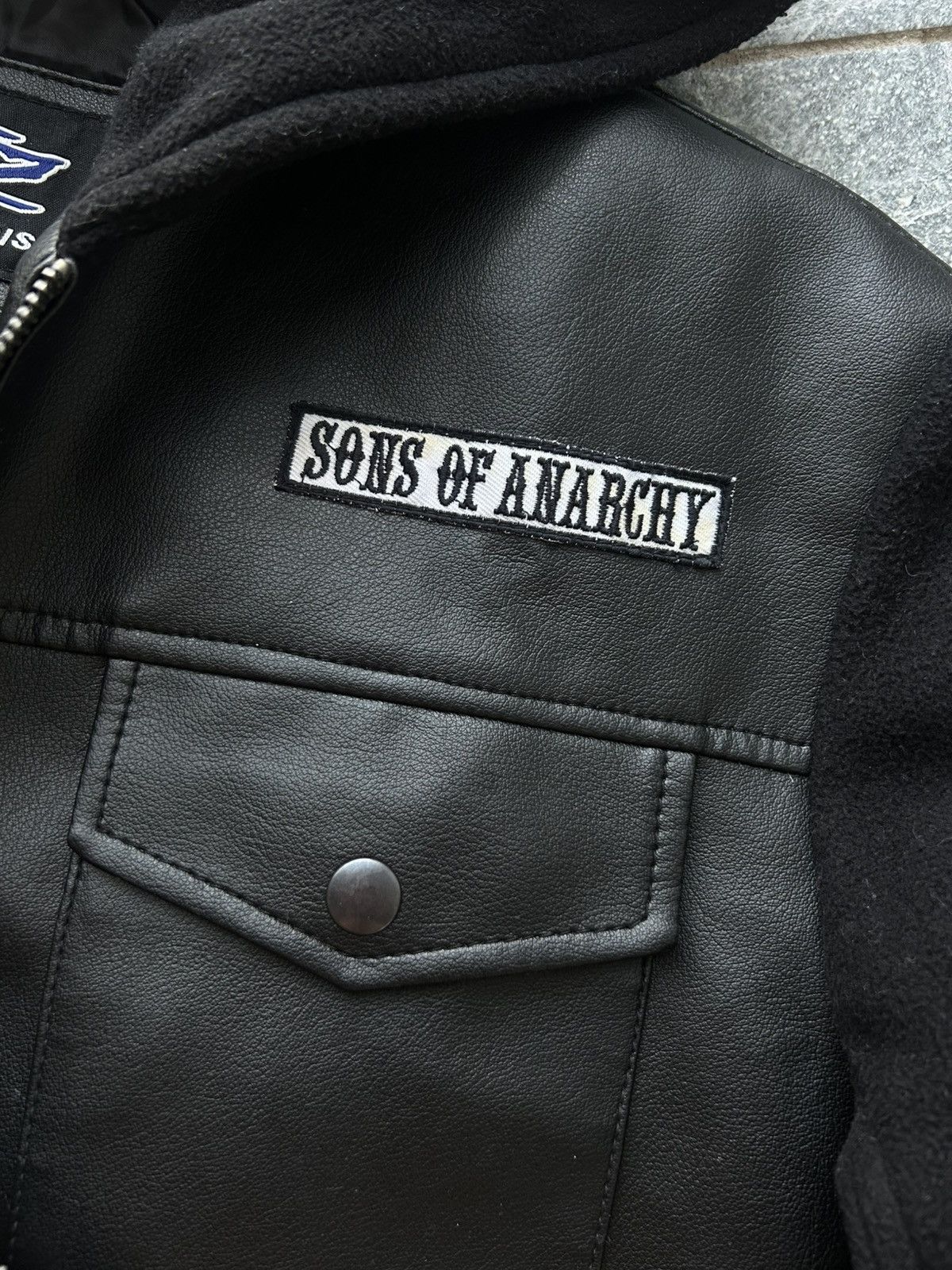 Leather Sons Of Anarchy Logo eco leather jacket vintage Size US XS / EU 42 / 0 - 7 Thumbnail