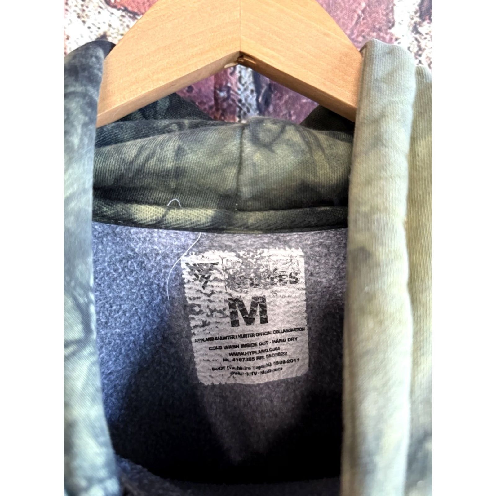 Hunter Hunter Hunter Mens Green Tie Dye Pullover Graphic Hoodie Size Medium Size US M / EU 48-50 / 2 - 3 Thumbnail