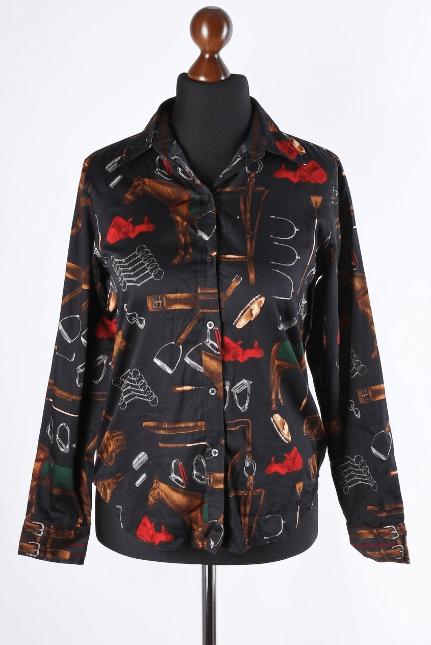 Lauren Ralph Lauren Women's Lauren Ralph Lauren Equestrian Print Shirt Size S Size S / US 4 / IT 40 - 1 Thumbnail