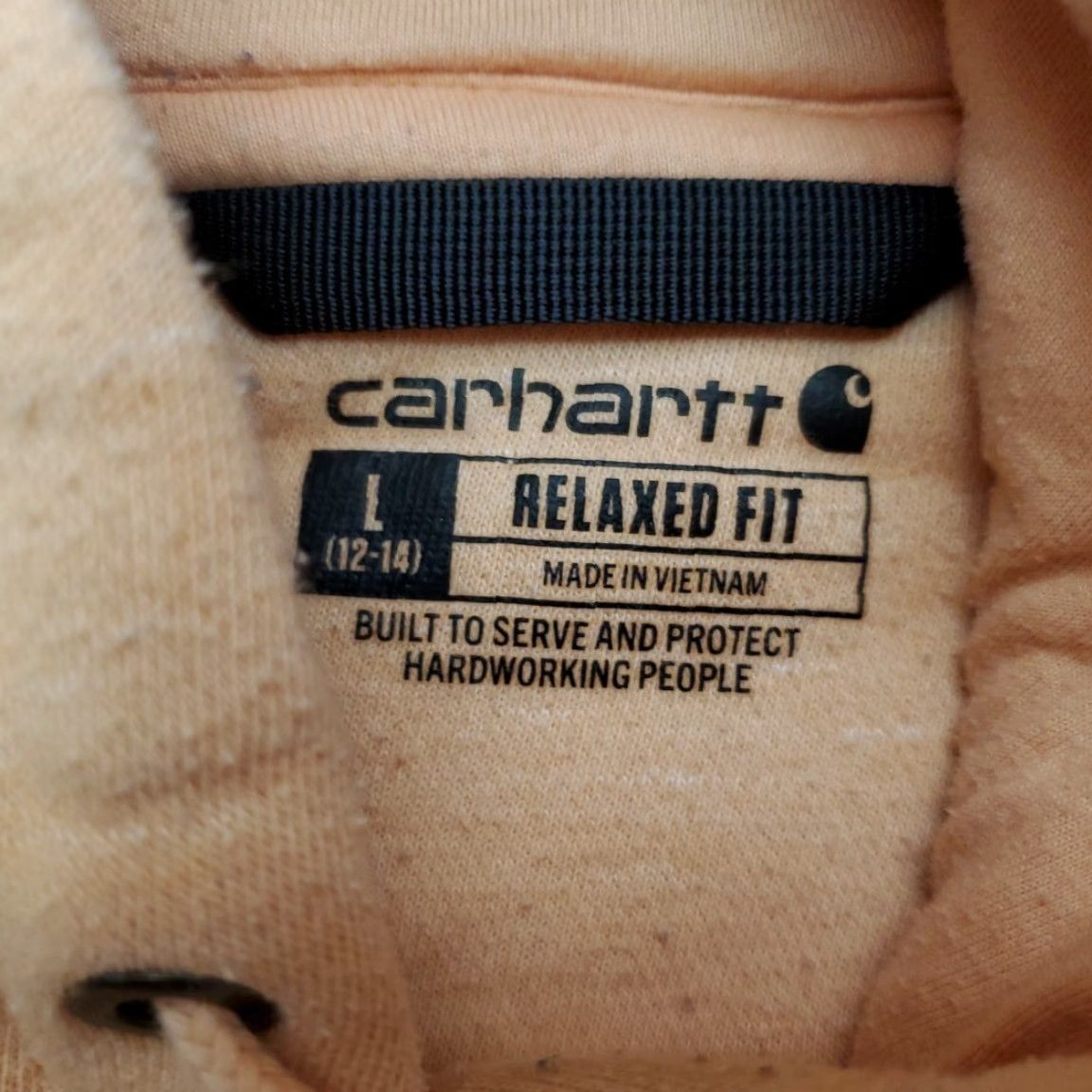 Carhartt VINTAGE Carhartt Hoodie Womens L Orange Heavyweight Hooded Sweatshirt Work 102790 Size L / US 10 / IT 46 - 7 Thumbnail