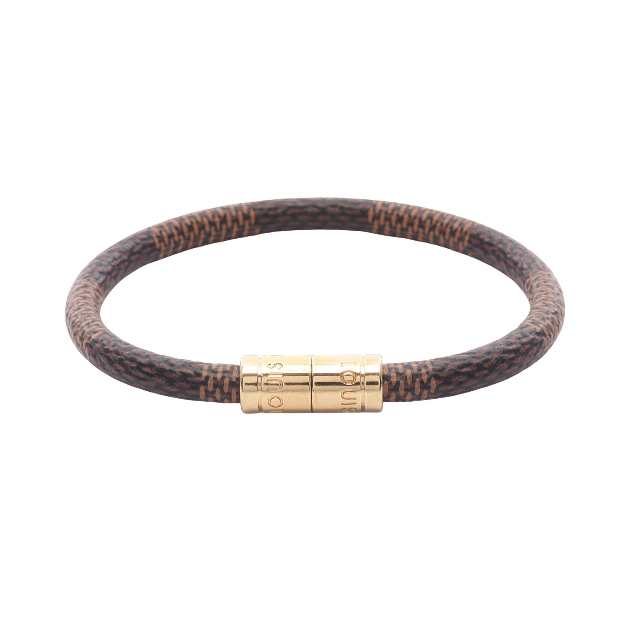 Louis Vuitton Louis Vuitton Brasserie Keep It Damier Ebene Bangle Gp Brown Size ONE SIZE - 1 Thumbnail