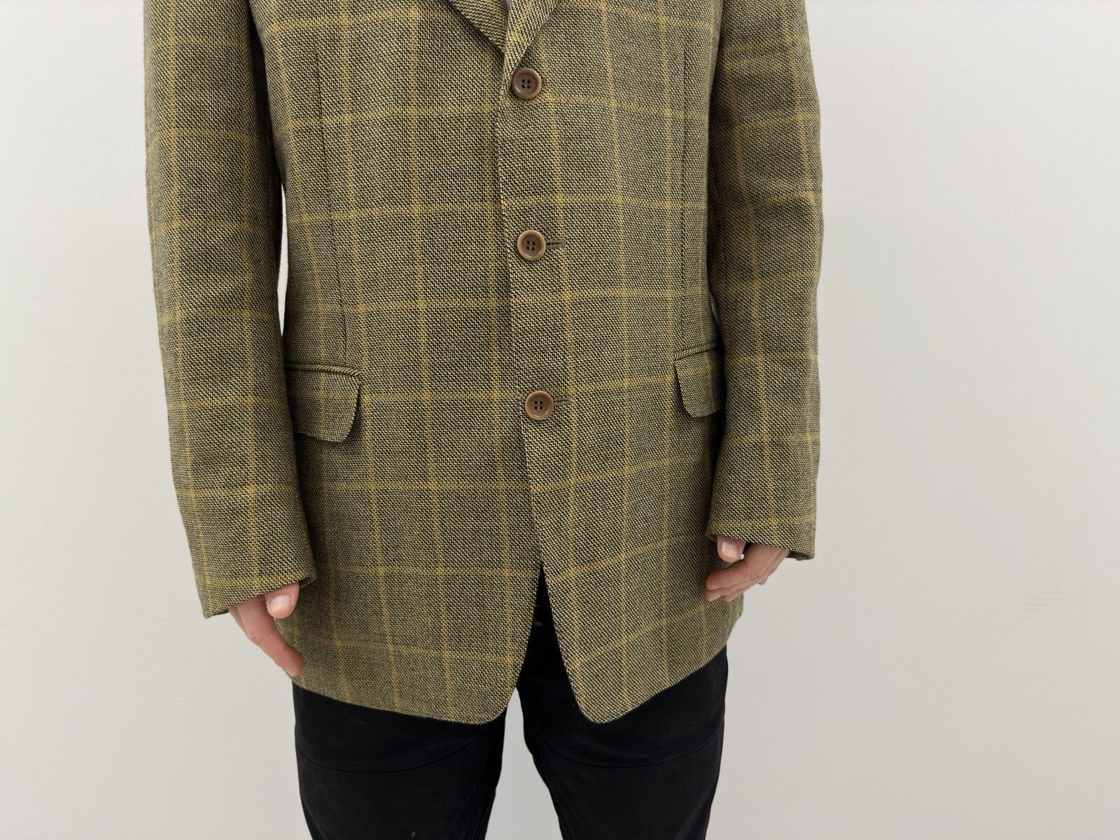 Canali CANALI wool checkedplaid blazer mens jacket IT-52R US-42R Size 52R - 6 Thumbnail