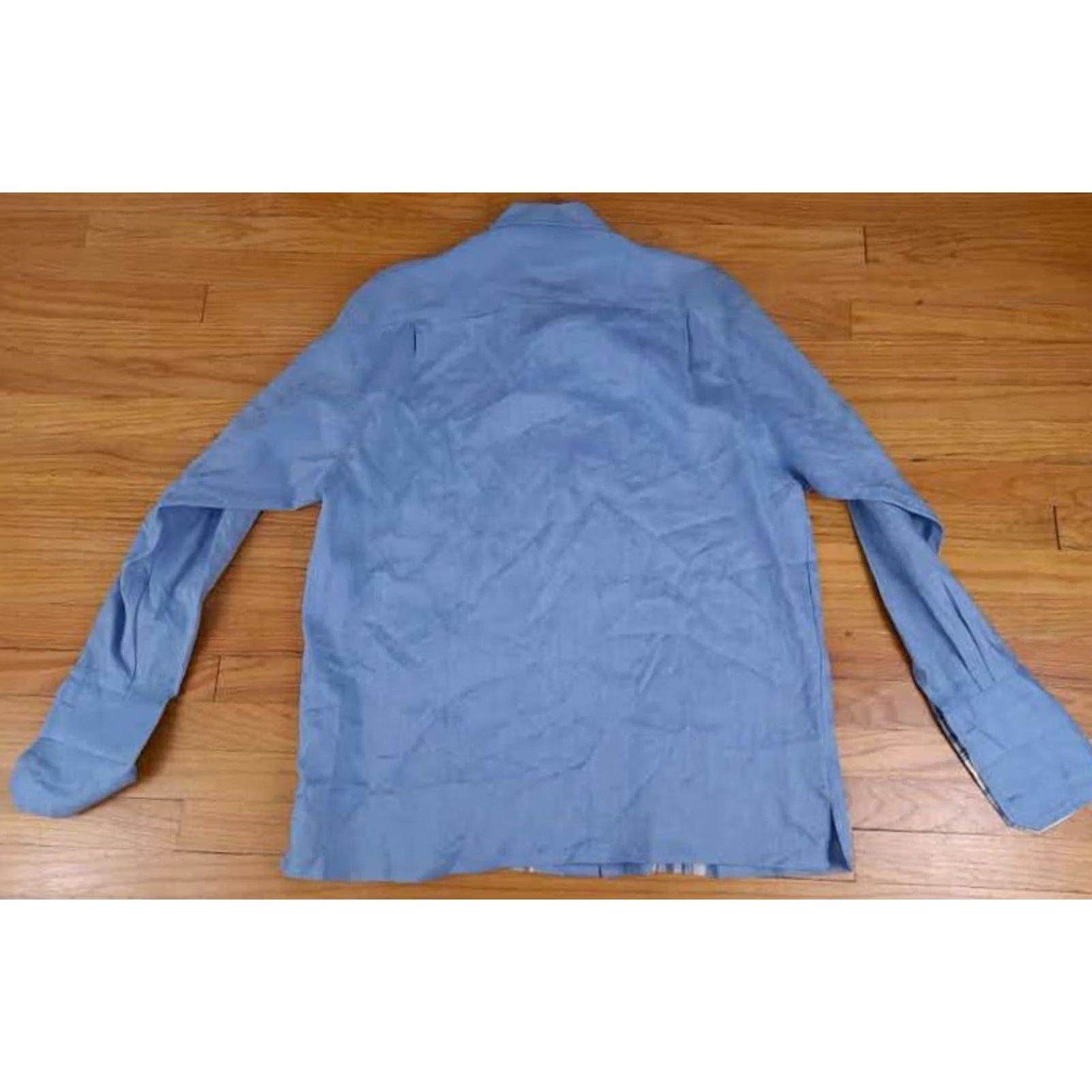 X-LARGE NWT Vintage Linen Shirt - Long Sleeve, XL, Blue, Button-Up, Maxini, Collar, 100% 31in, 26in Size US XL / EU 56 / 4 - 7 Thumbnail