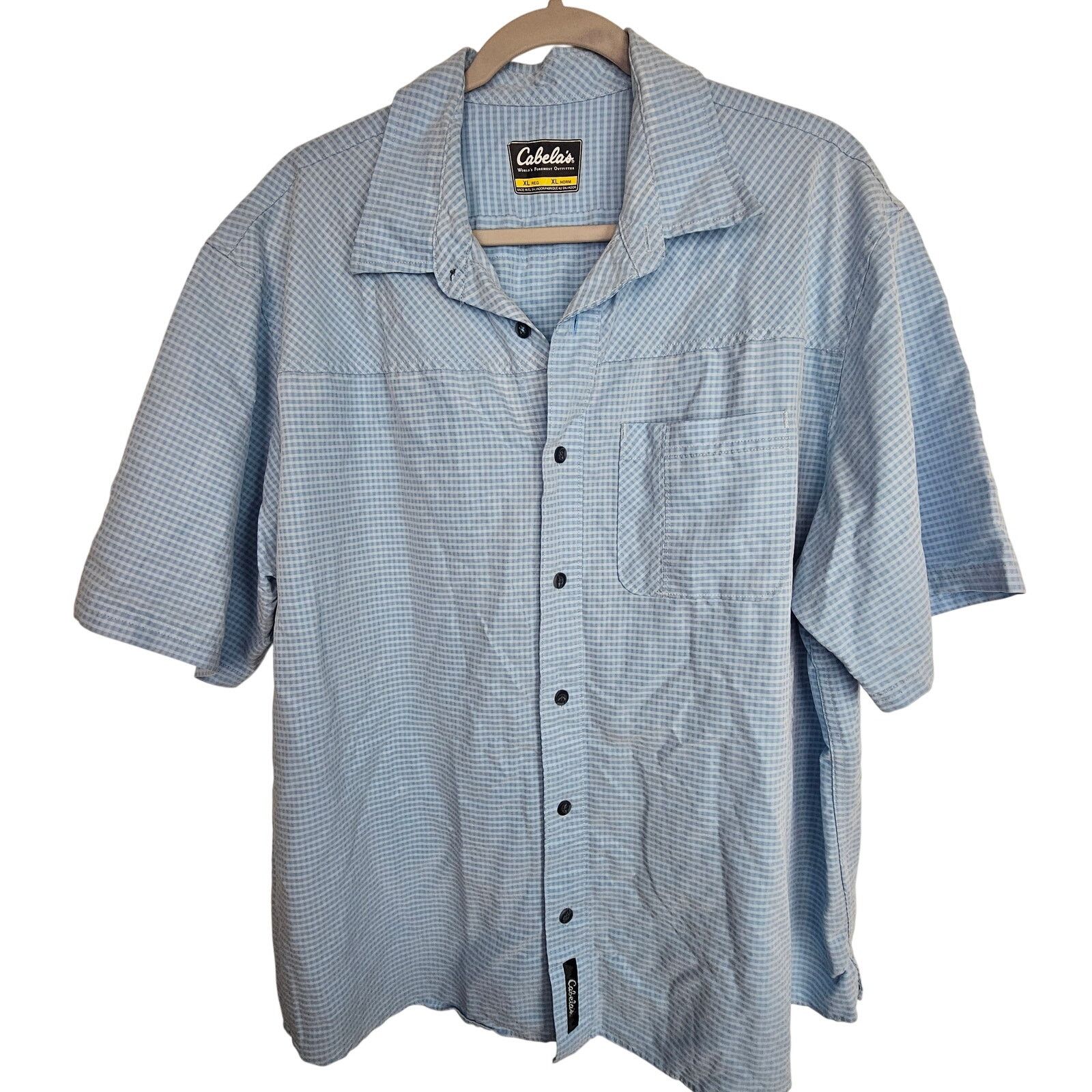 Cabelas Cabelas Mens Gingham Button Shirt Size XL Gorpcore Hiking Size US XL / EU 56 / 4 - 1 Thumbnail