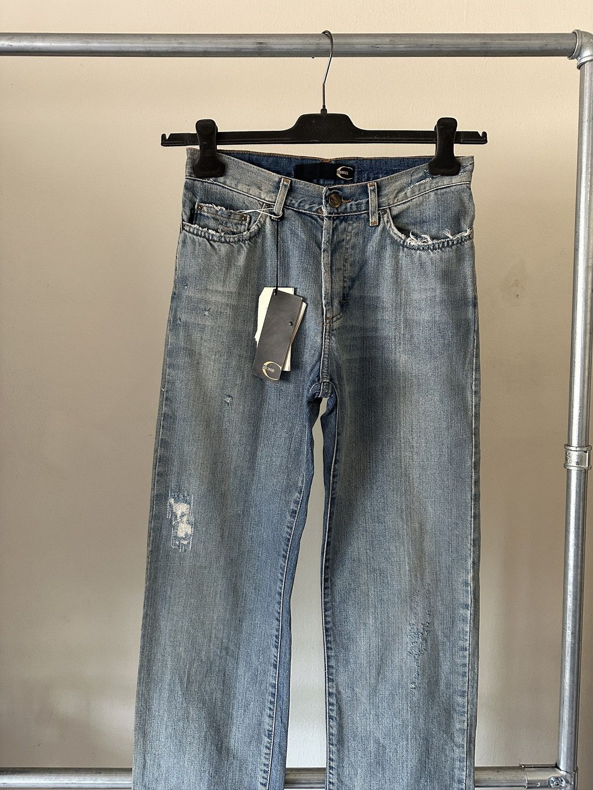 Roberto Cavalli 2000s Roberto Cavalli Washed Distressed Jeans Size US 27 - 3 Thumbnail