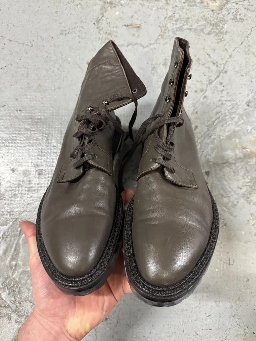Louis Vuitton Egon Ankle Combat Grey Leather Boots