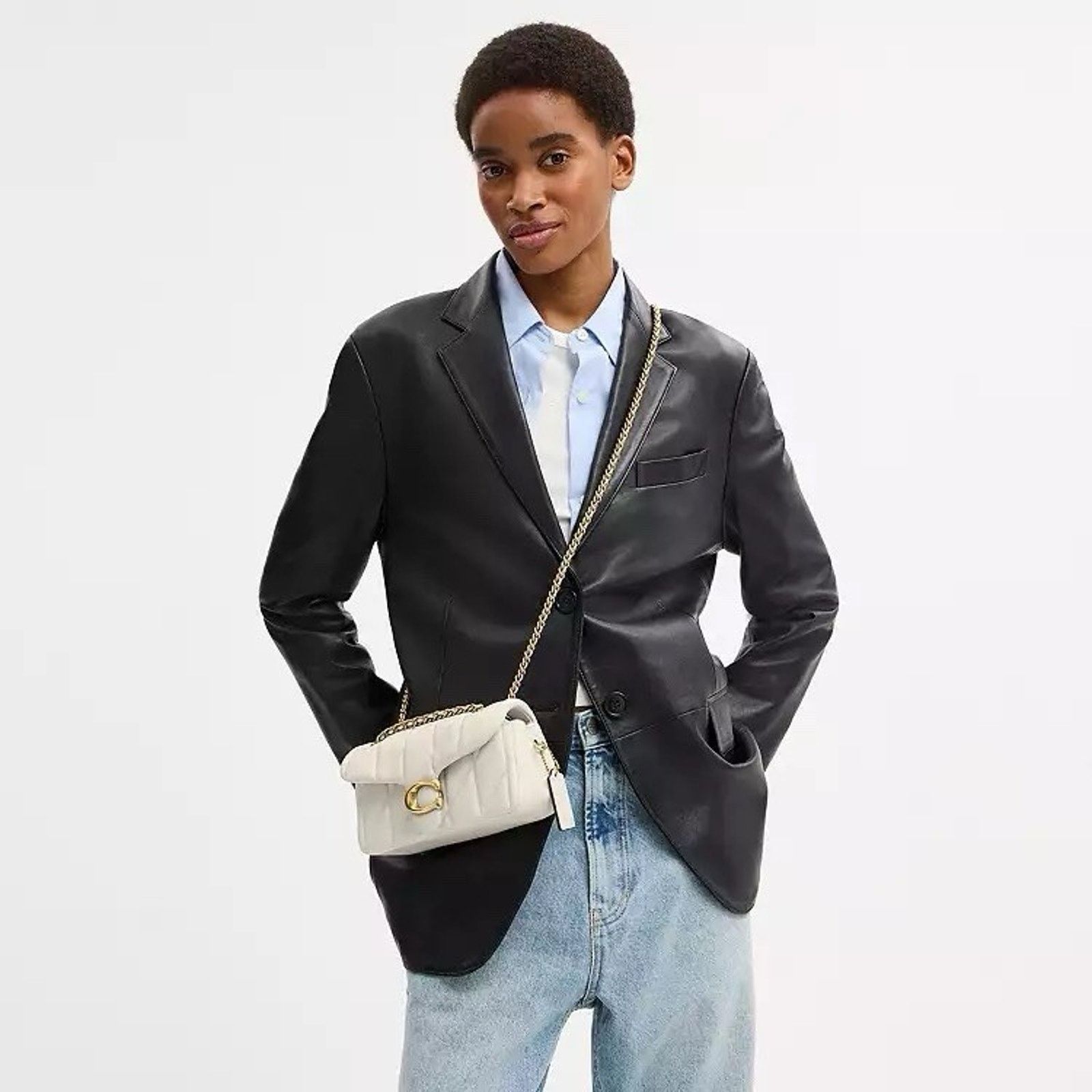Coach NWT COACH CP149 Tabby Shoulder Bag 20 Quilting Leather Chalk Size ONE SIZE - 9 Thumbnail